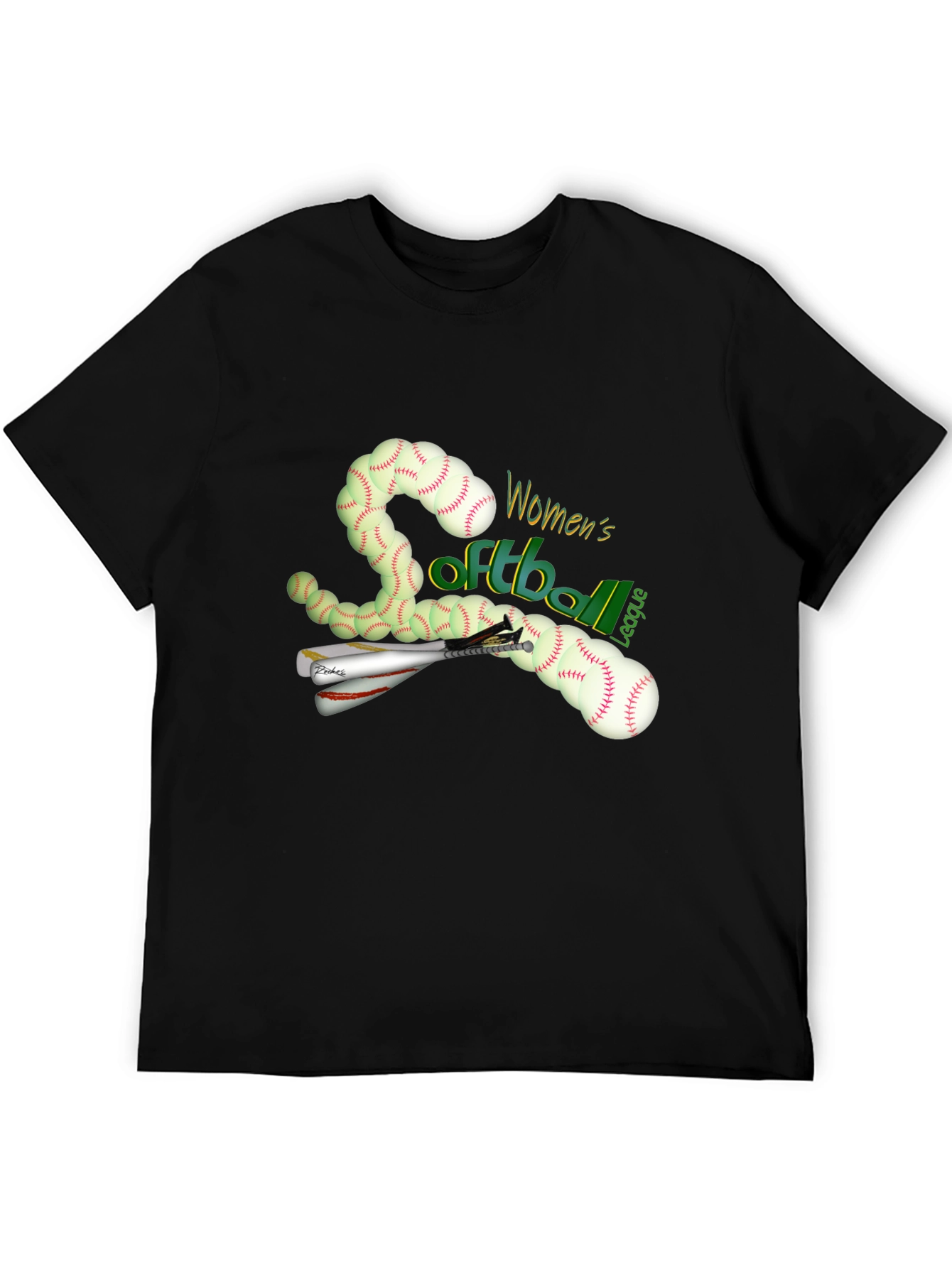 Womens Softball League Graphic Tee