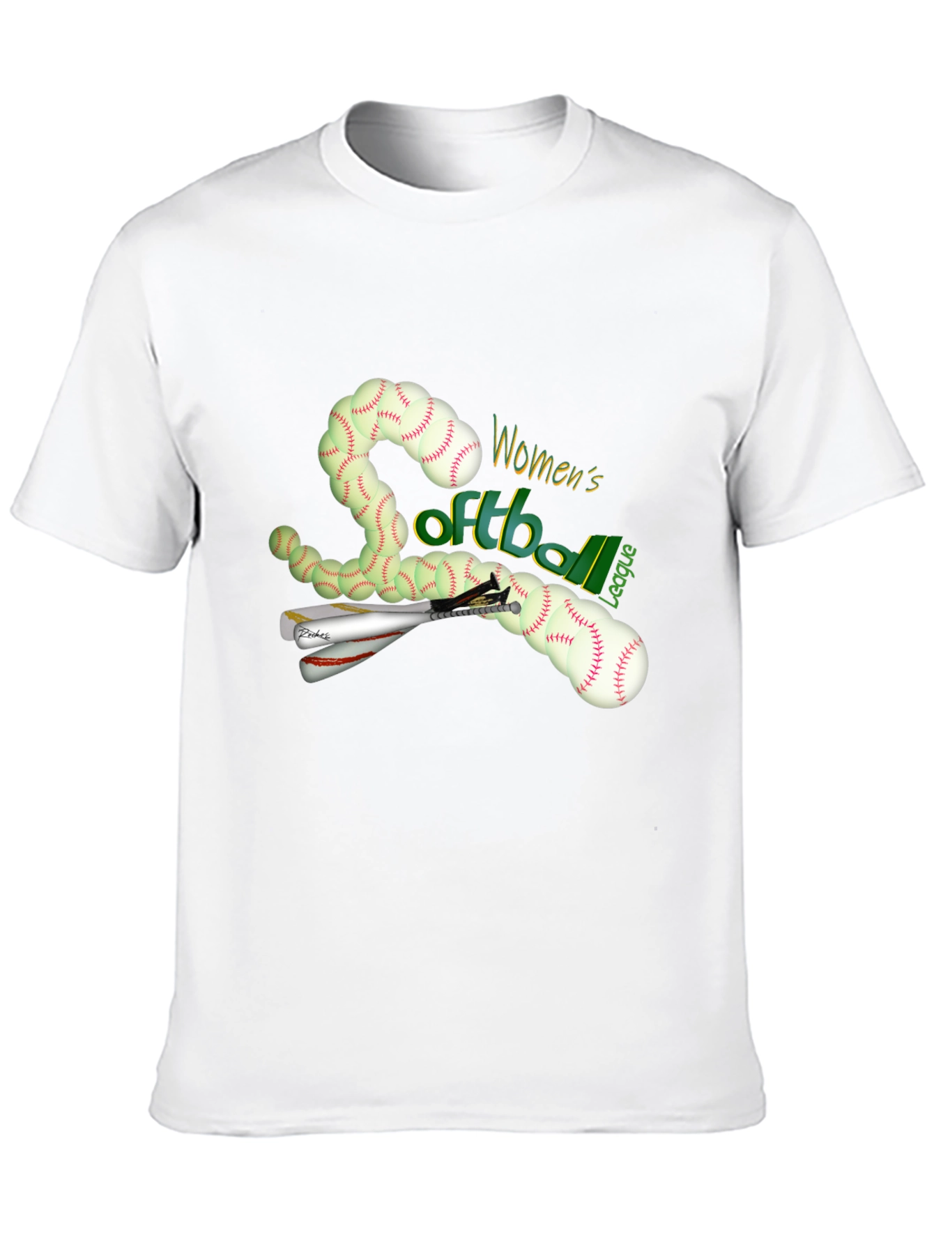 Womens Softball League Graphic Tee