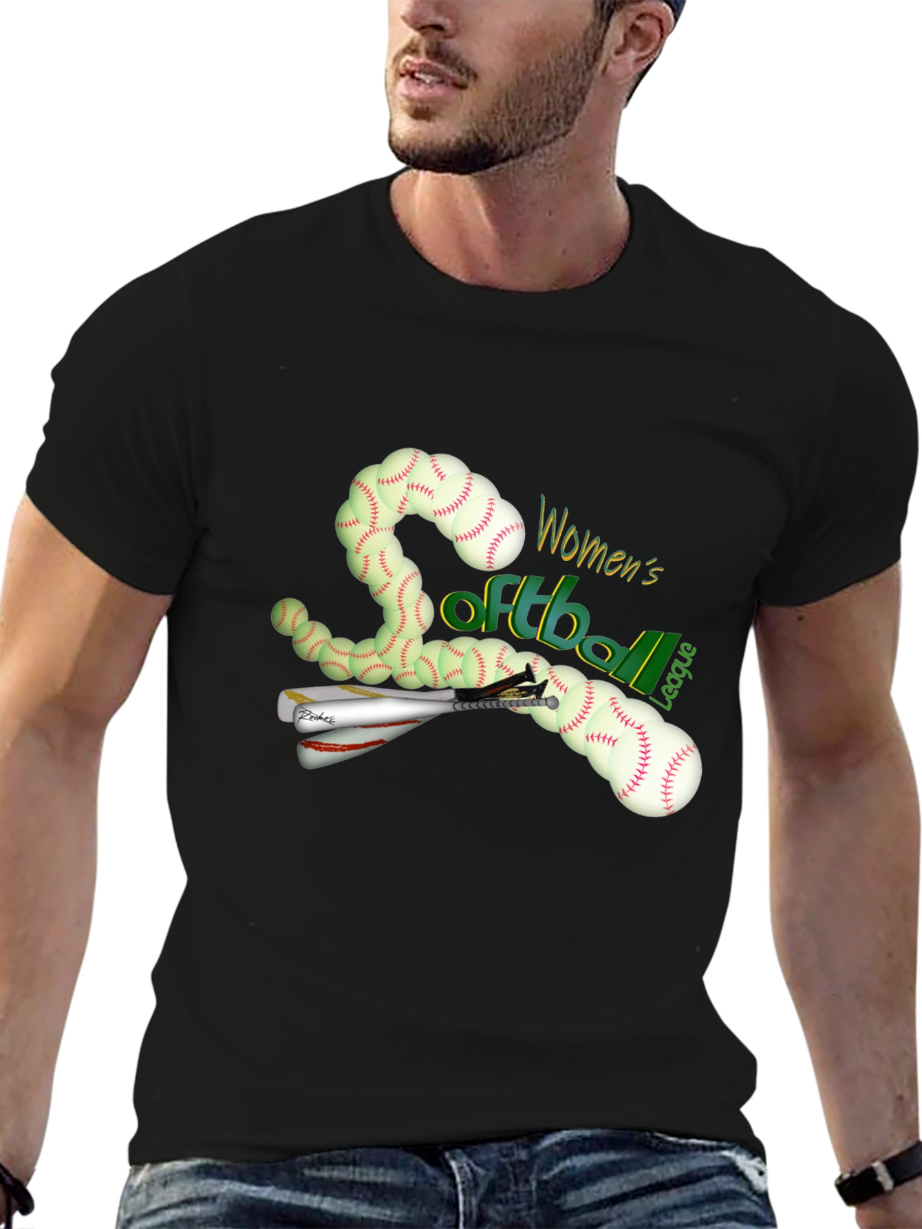 Womens Softball League Graphic Tee