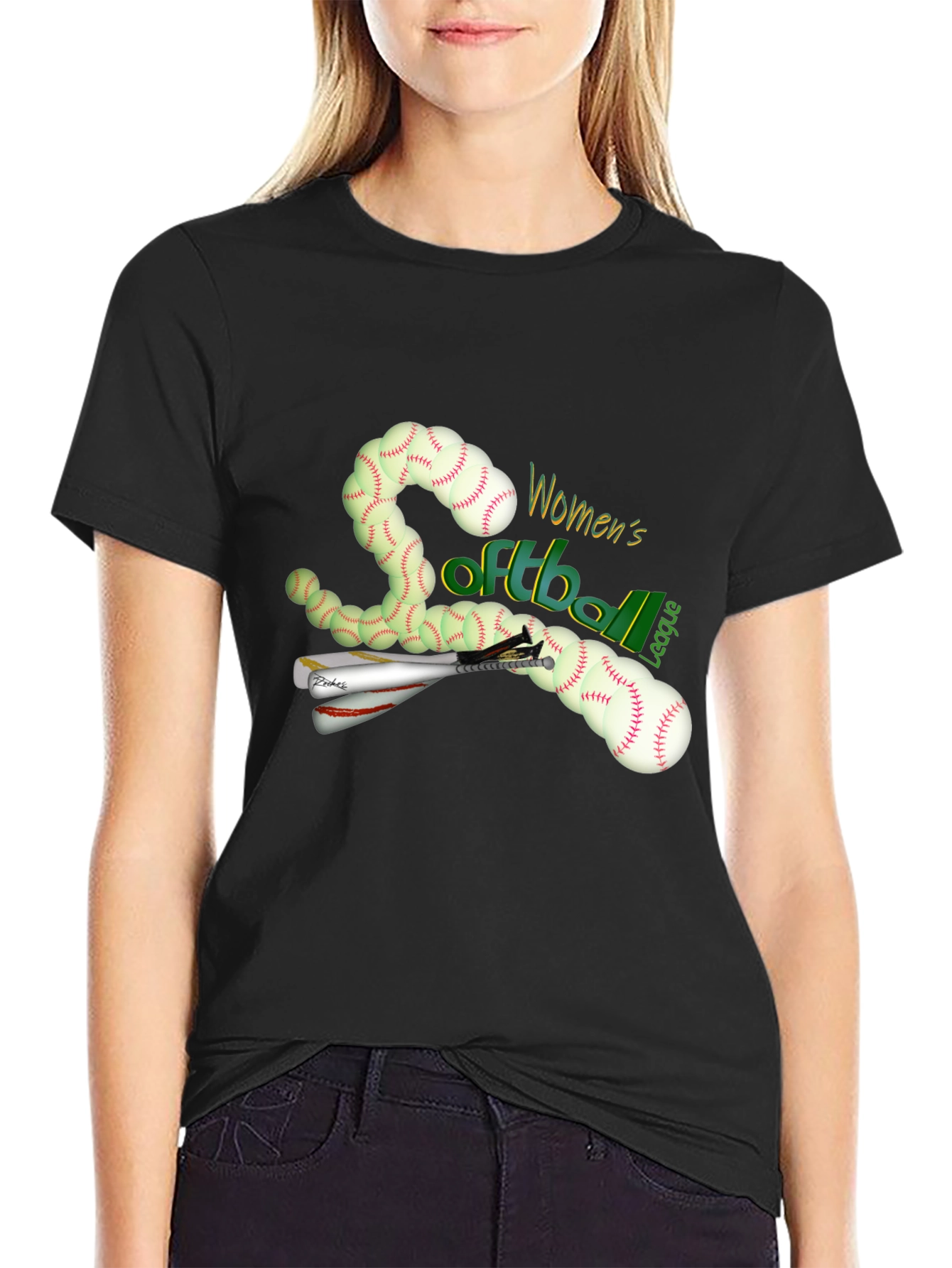 Womens Softball League Graphic Tee