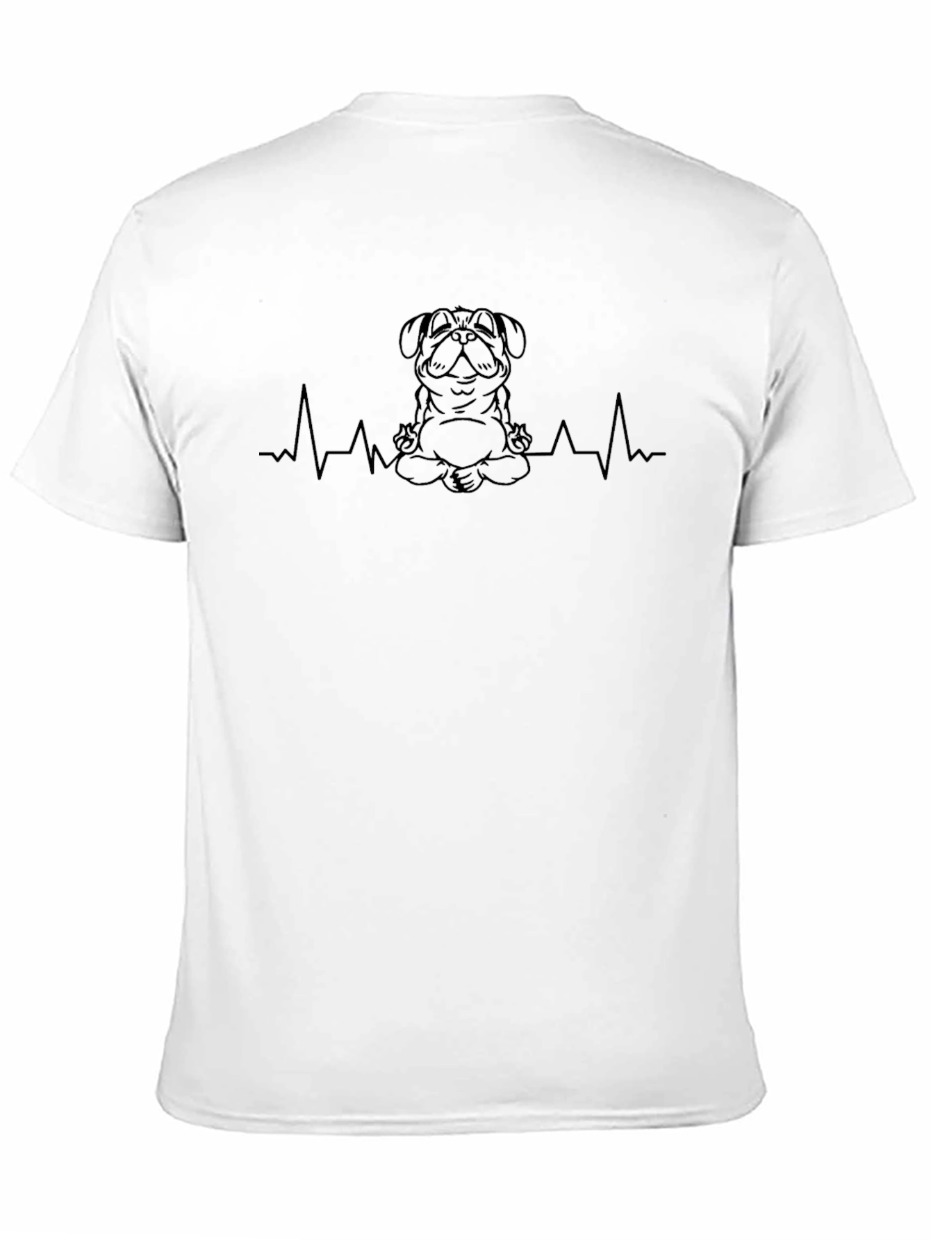 Yoga Pug Heartbeat T-Shirt