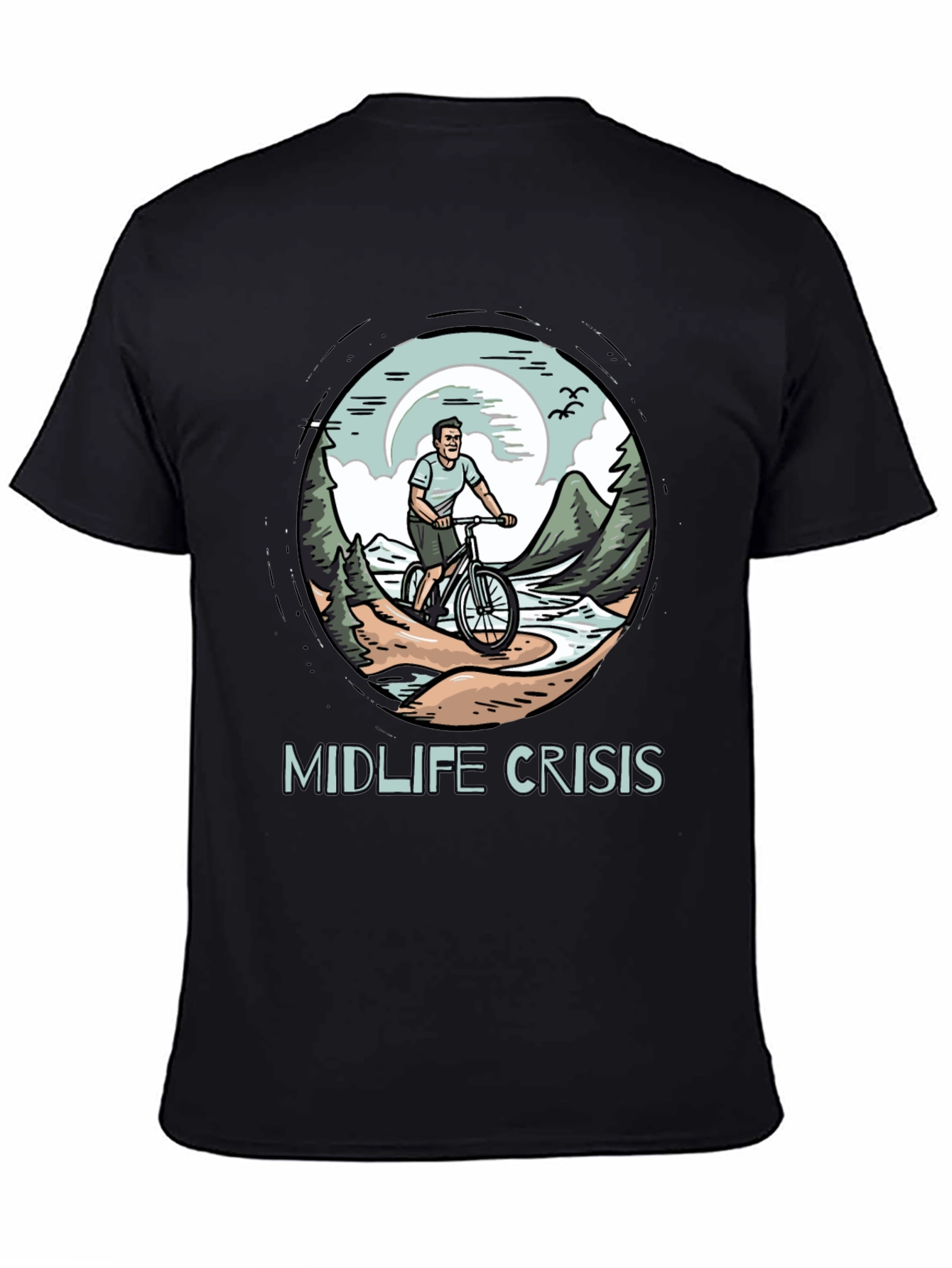 Midlife Crisis Biker Graphic T-Shirt