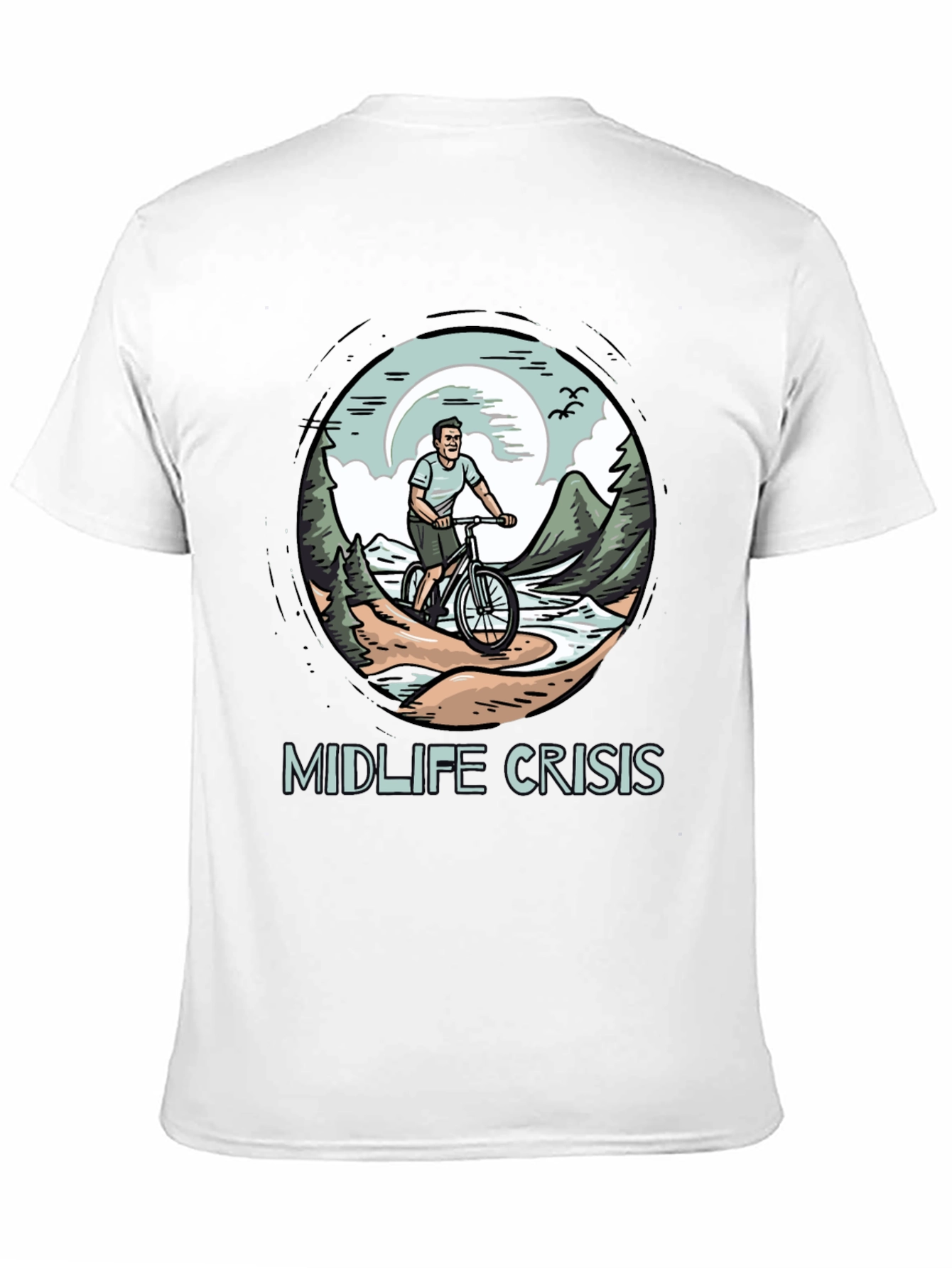 Midlife Crisis Biker Graphic T-Shirt
