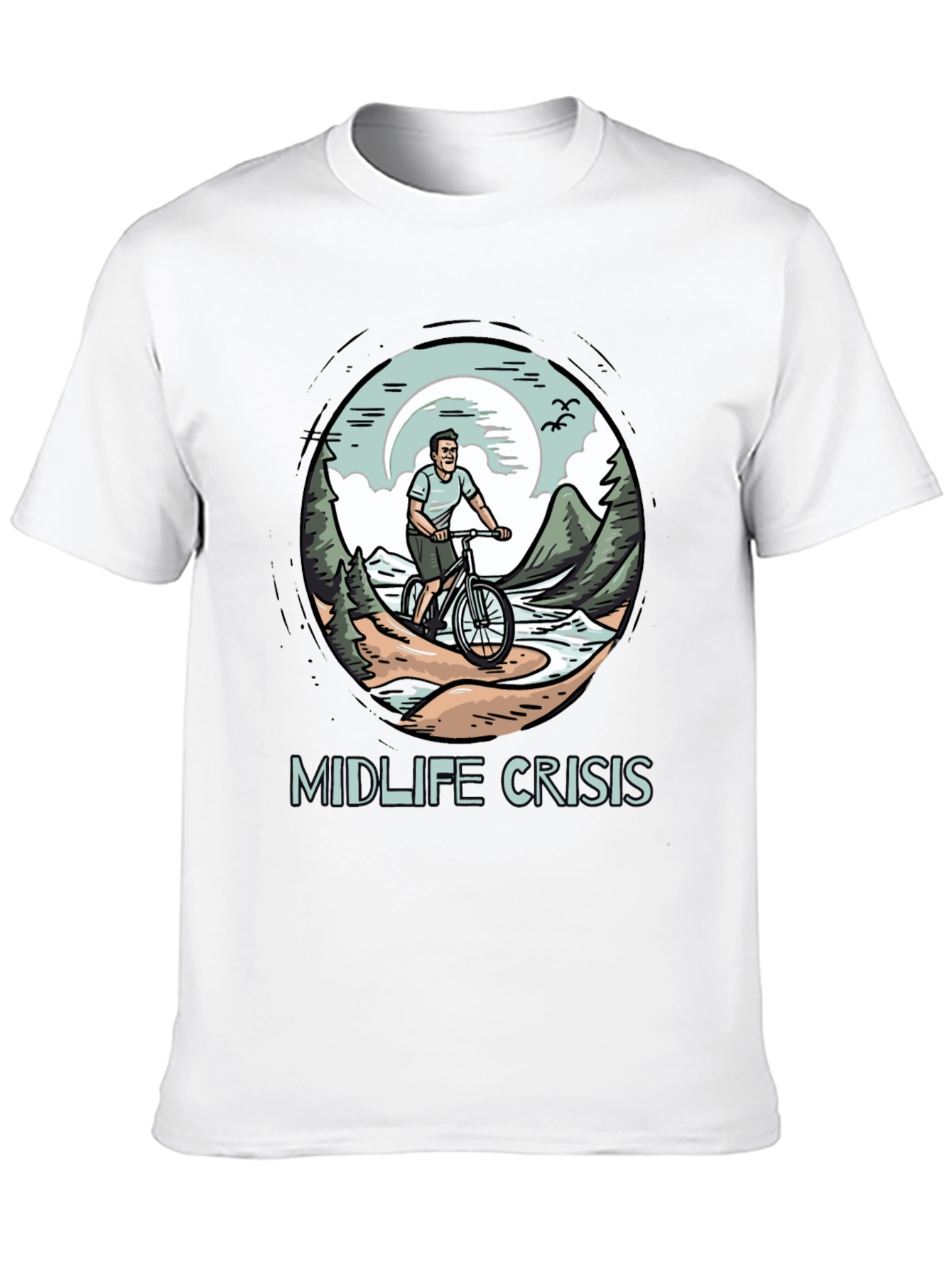 Midlife Crisis Biker Graphic T-Shirt