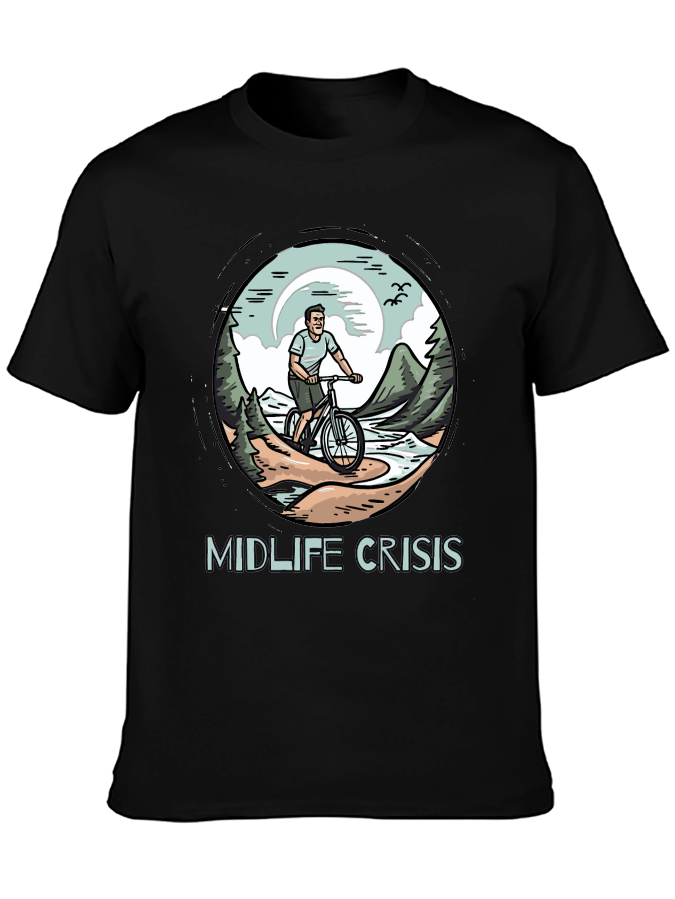 Midlife Crisis Biker Graphic T-Shirt