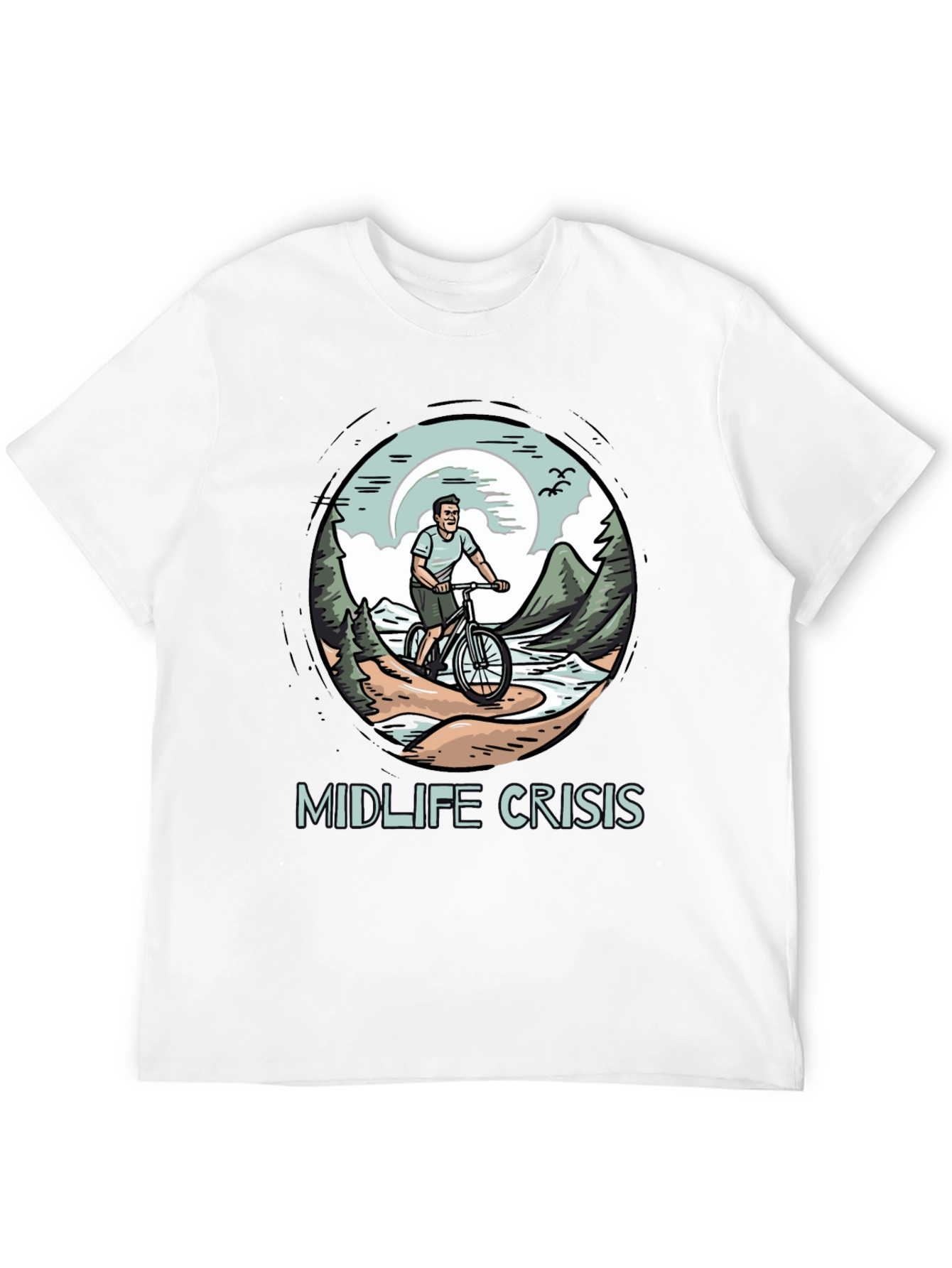 Midlife Crisis Biker Graphic T-Shirt