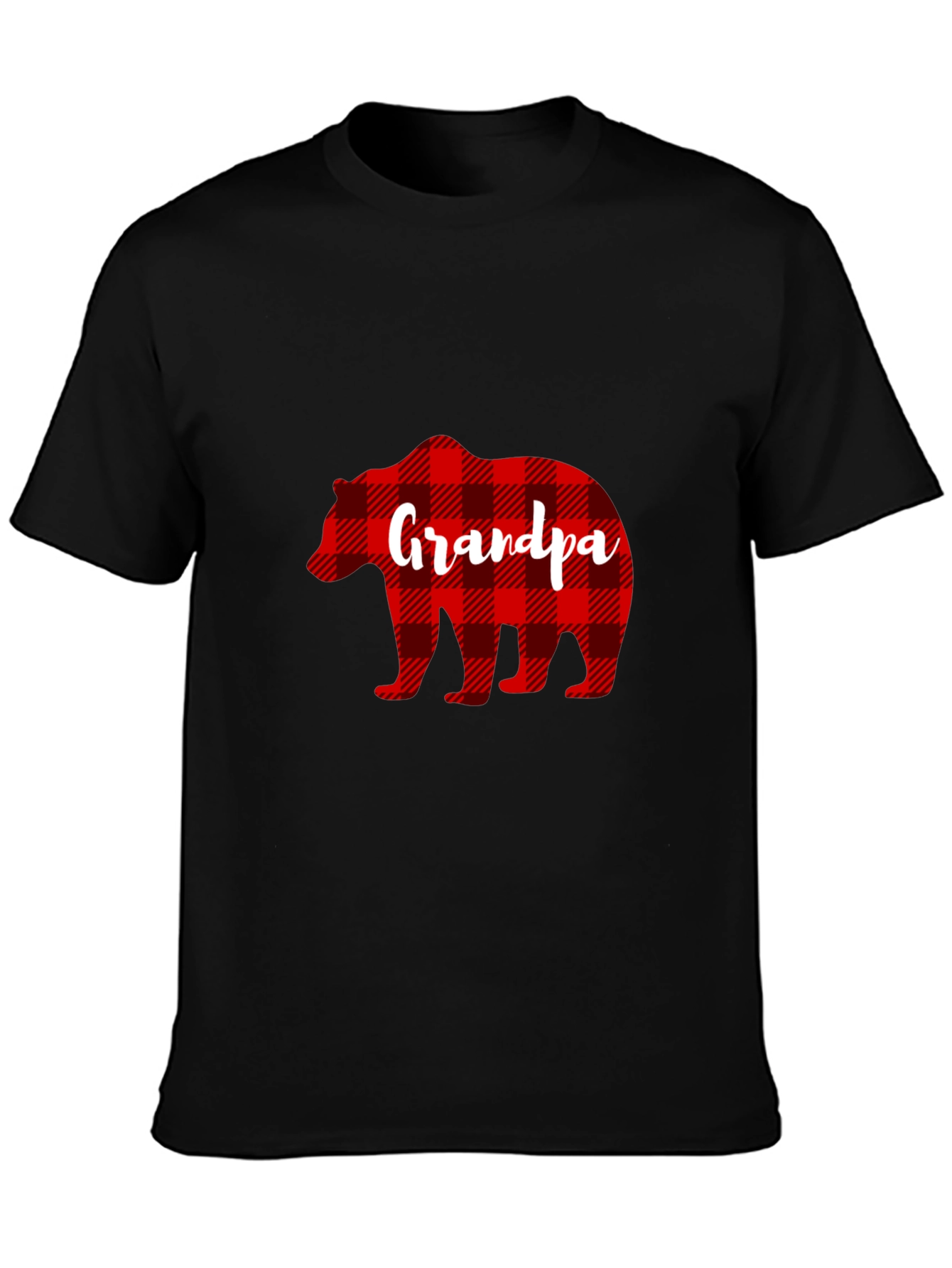 Grandpa Bear Plaid Graphic Tee