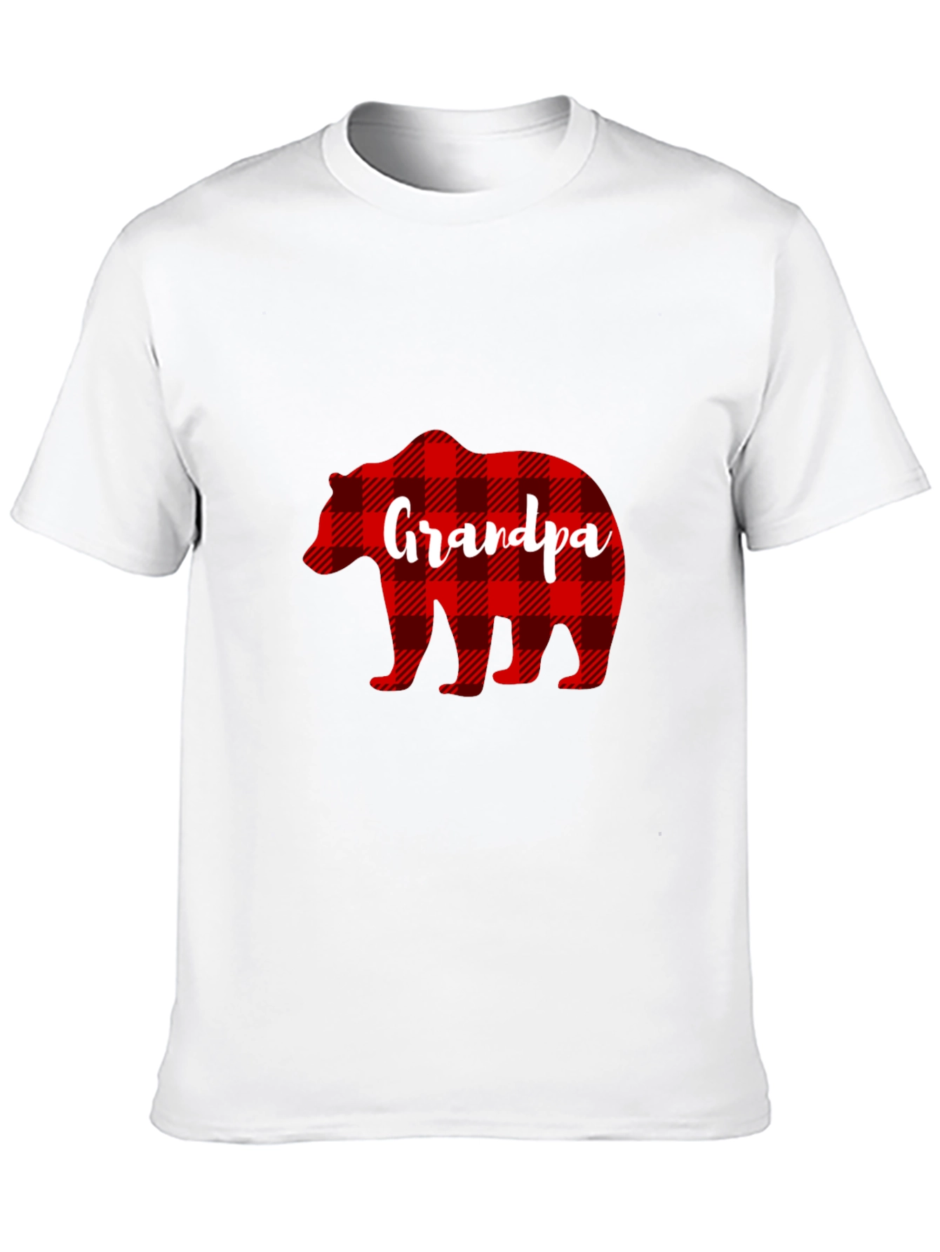 Grandpa Bear Plaid Graphic Tee