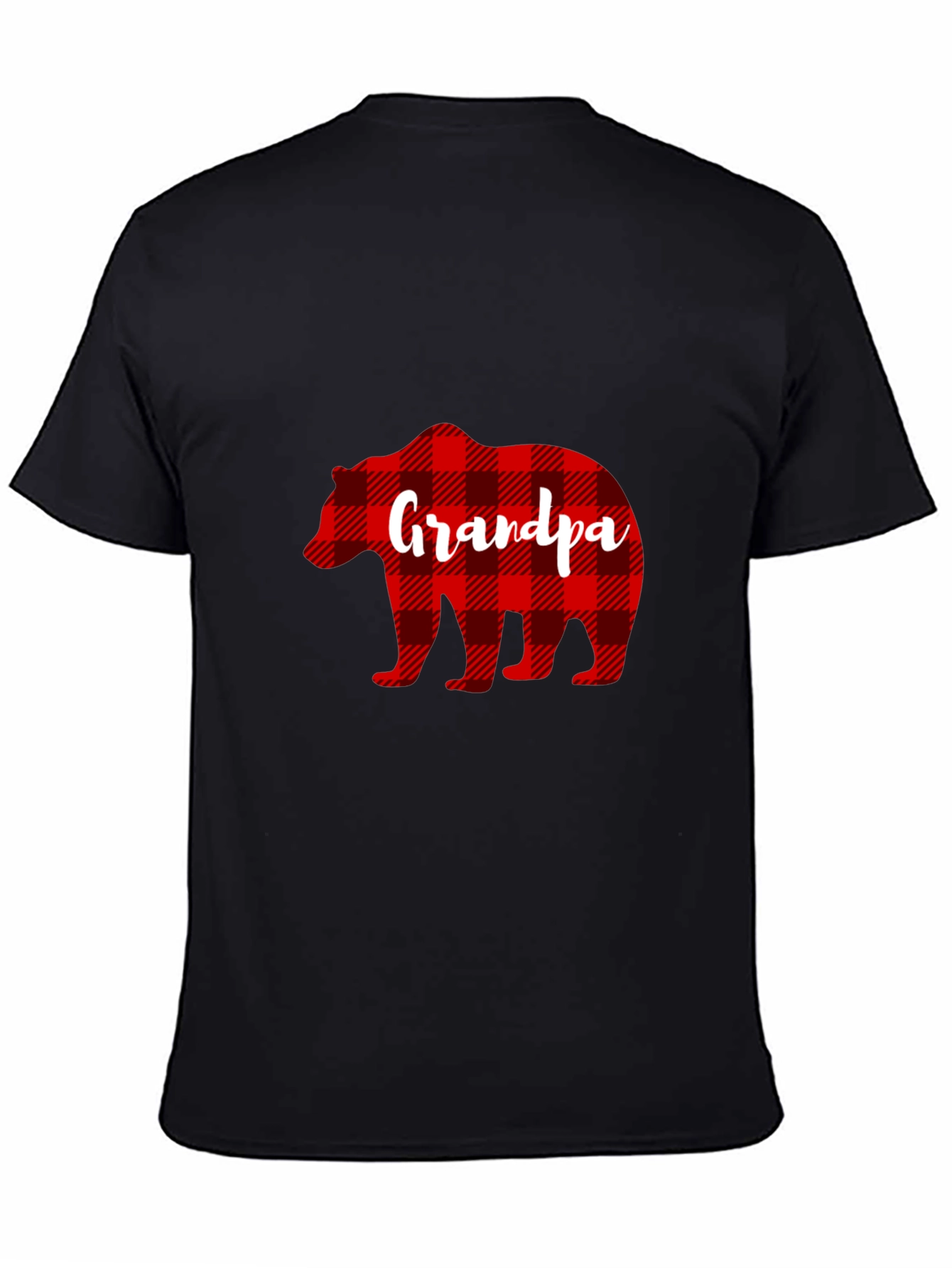 Grandpa Bear Plaid Graphic Tee