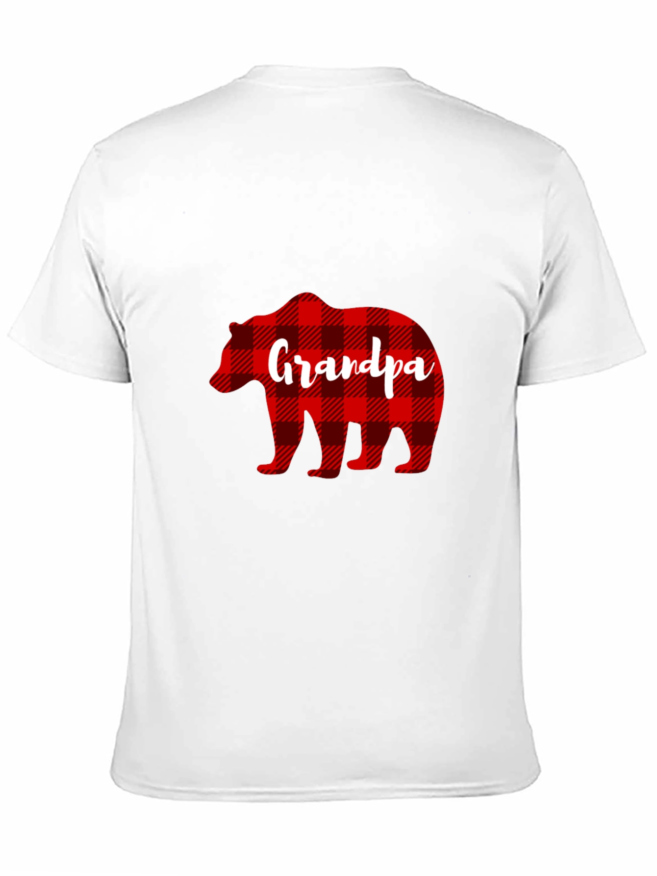Grandpa Bear Plaid Graphic Tee