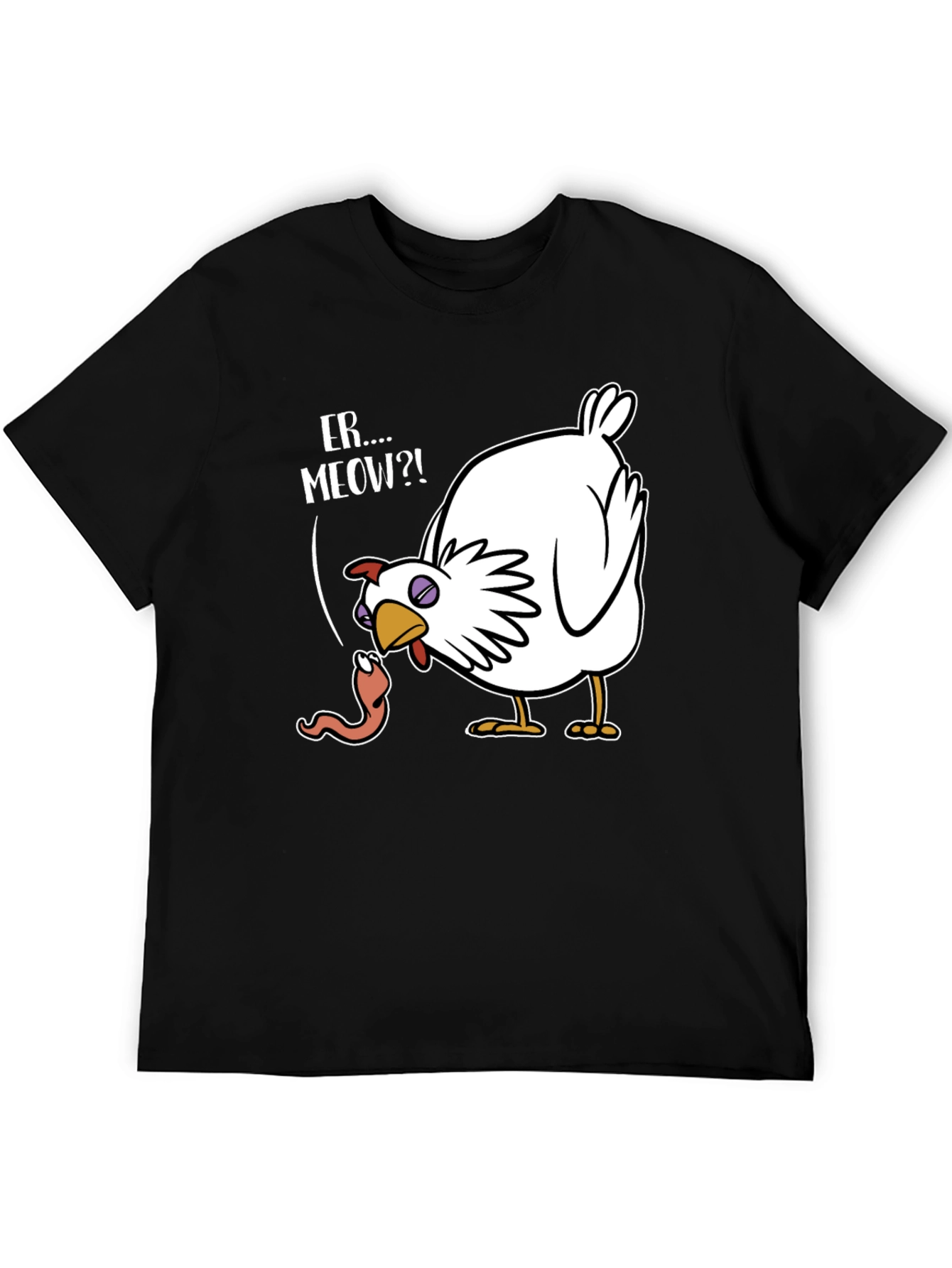 Funny Chicken Er...Meow?! Graphic T-Shirt