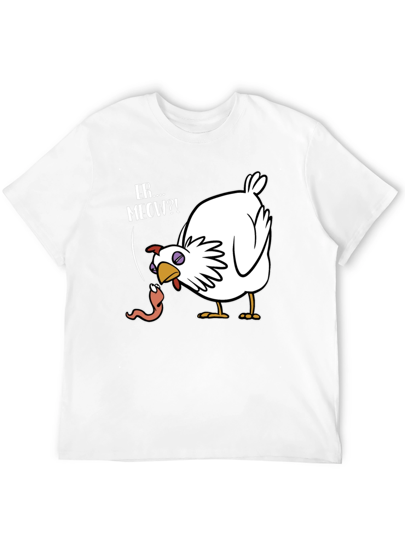 Funny Chicken Er...Meow?! Graphic T-Shirt