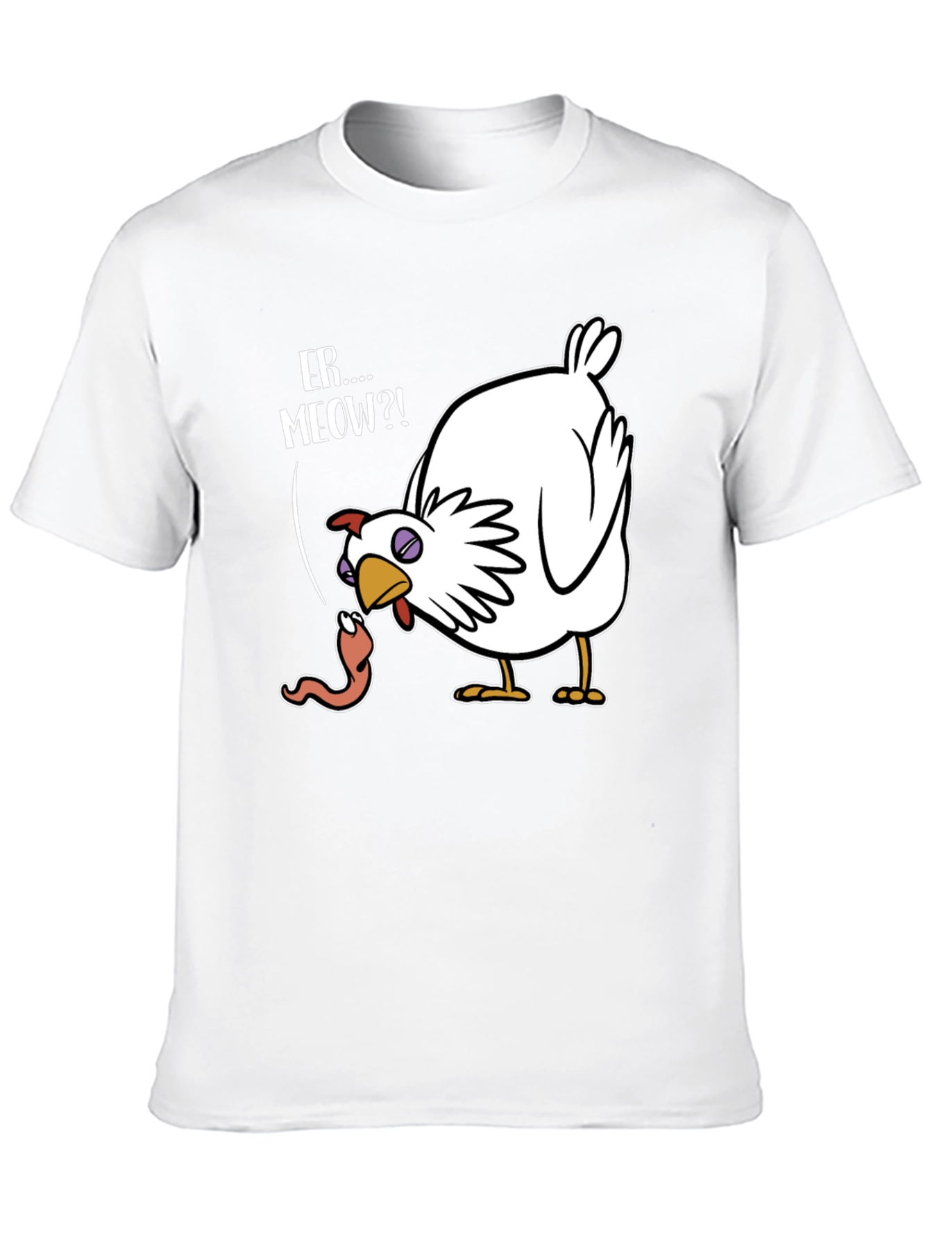 Funny Chicken Er...Meow?! Graphic T-Shirt