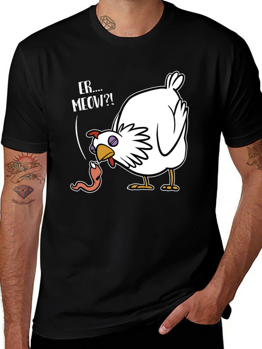 Funny Chicken Er...Meow?! Graphic T-Shirt