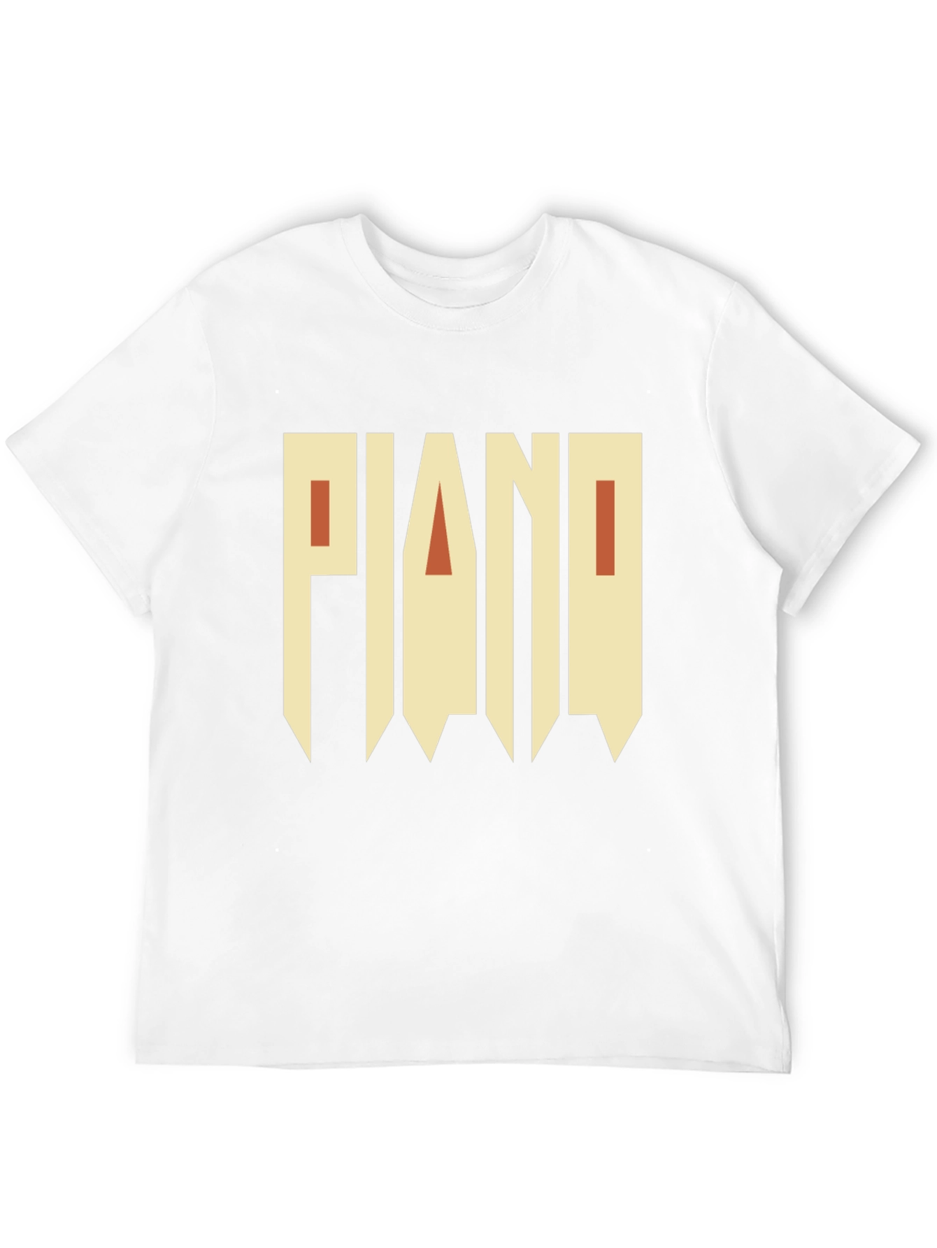 Piano Graphic Print Black T-Shirt