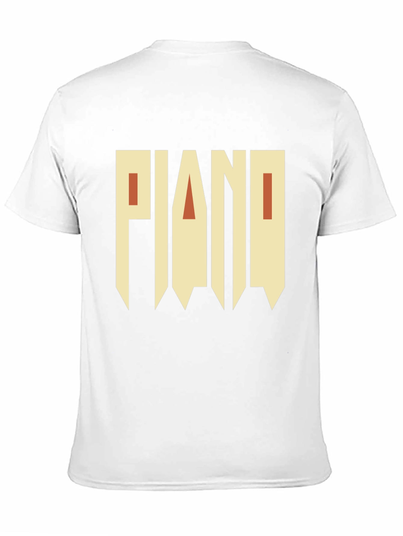 Piano Graphic Print Black T-Shirt