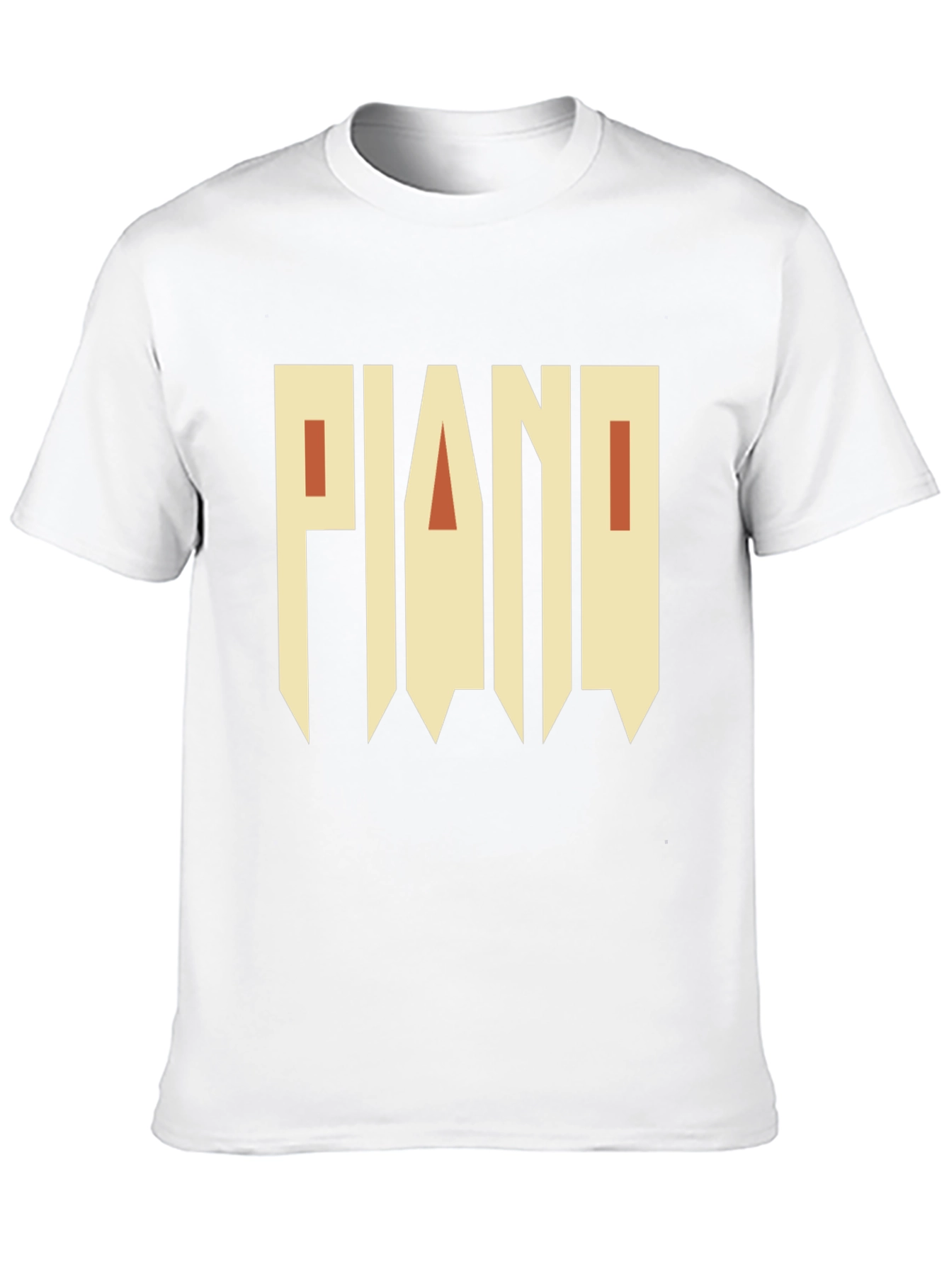 Piano Graphic Print Black T-Shirt