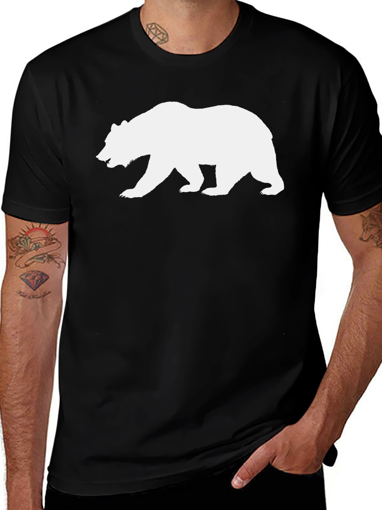 California Bear Graphic Tee - Mens Black T-Shirt