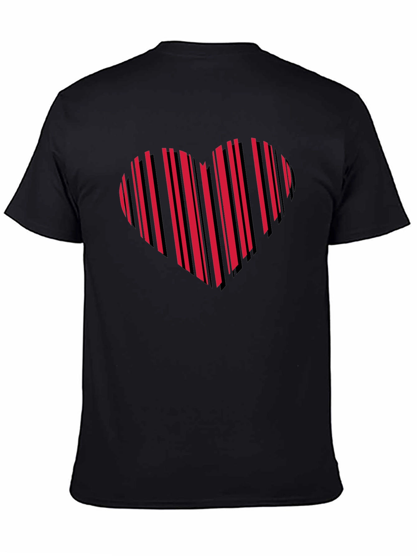 Heart Barcode Graphic Tee - Black