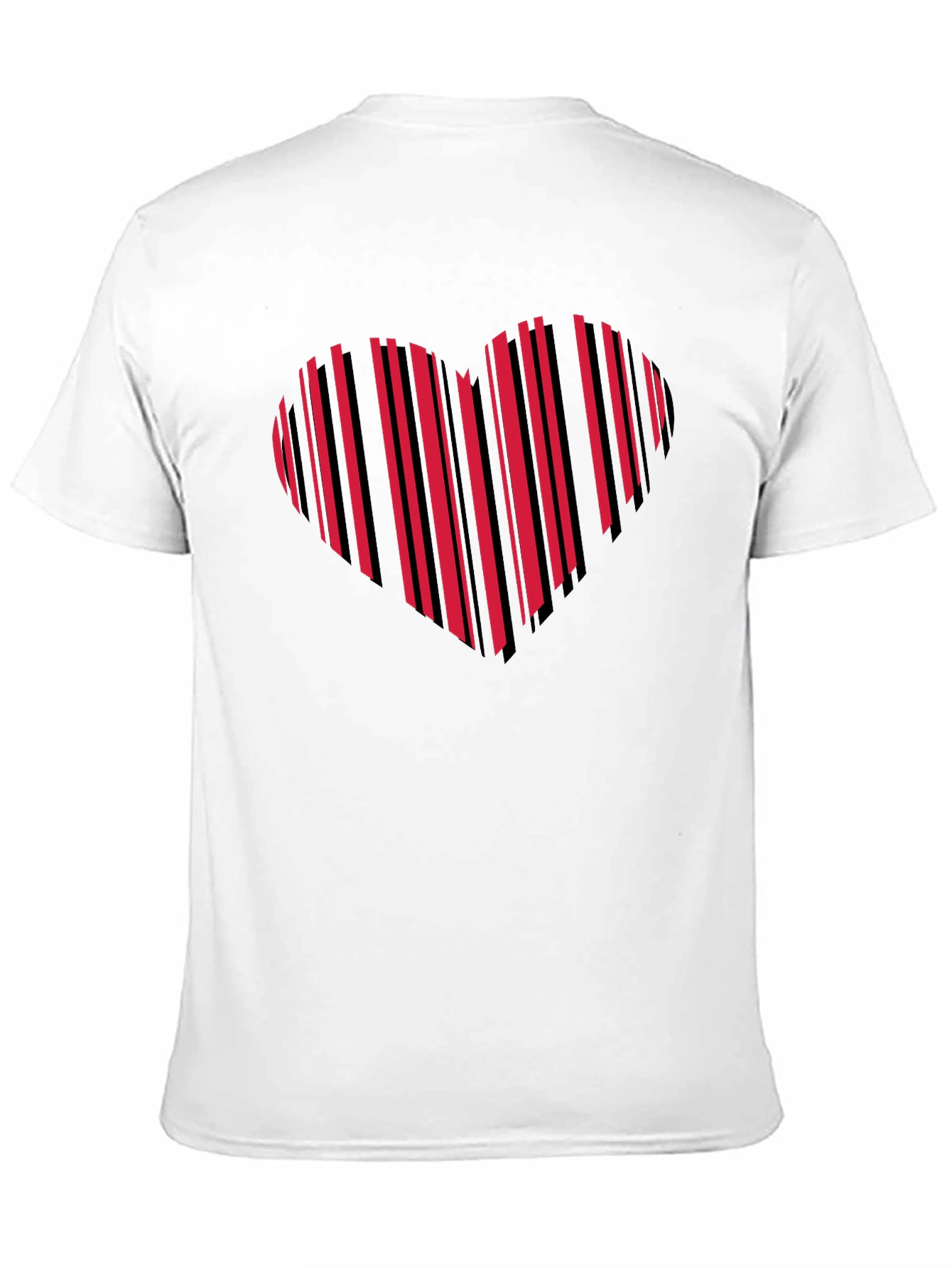 Heart Barcode Graphic Tee - Black