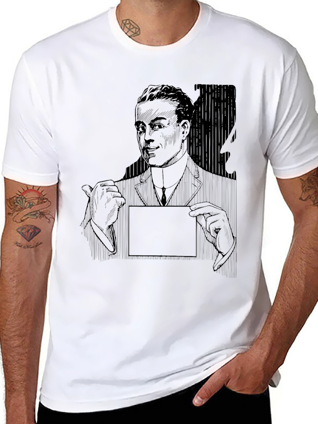 Retro Gangster Graphic Tee - Classic Style T-Shirt