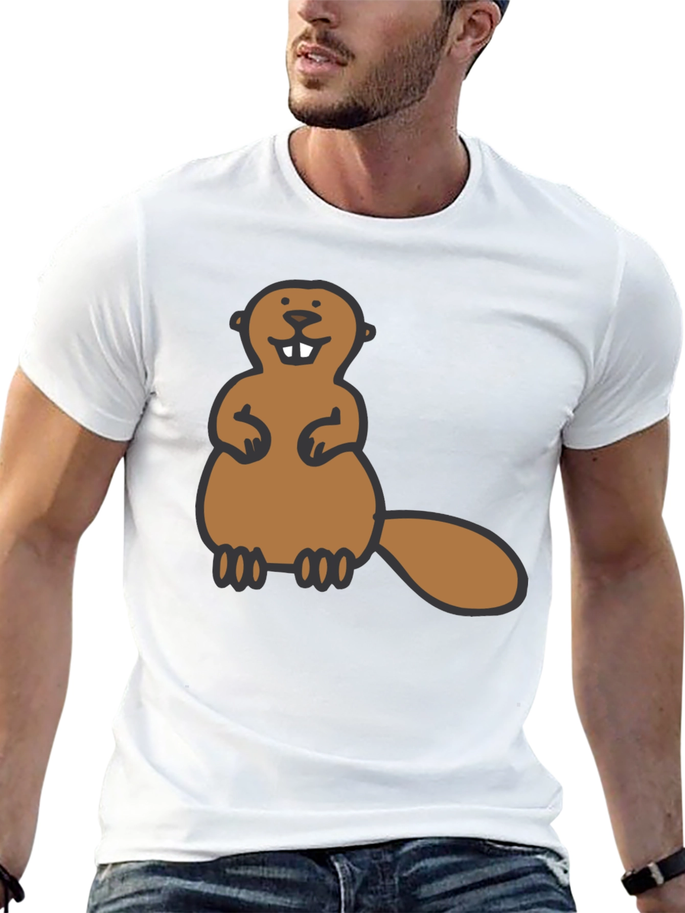Beaver Graphic Black Tee
