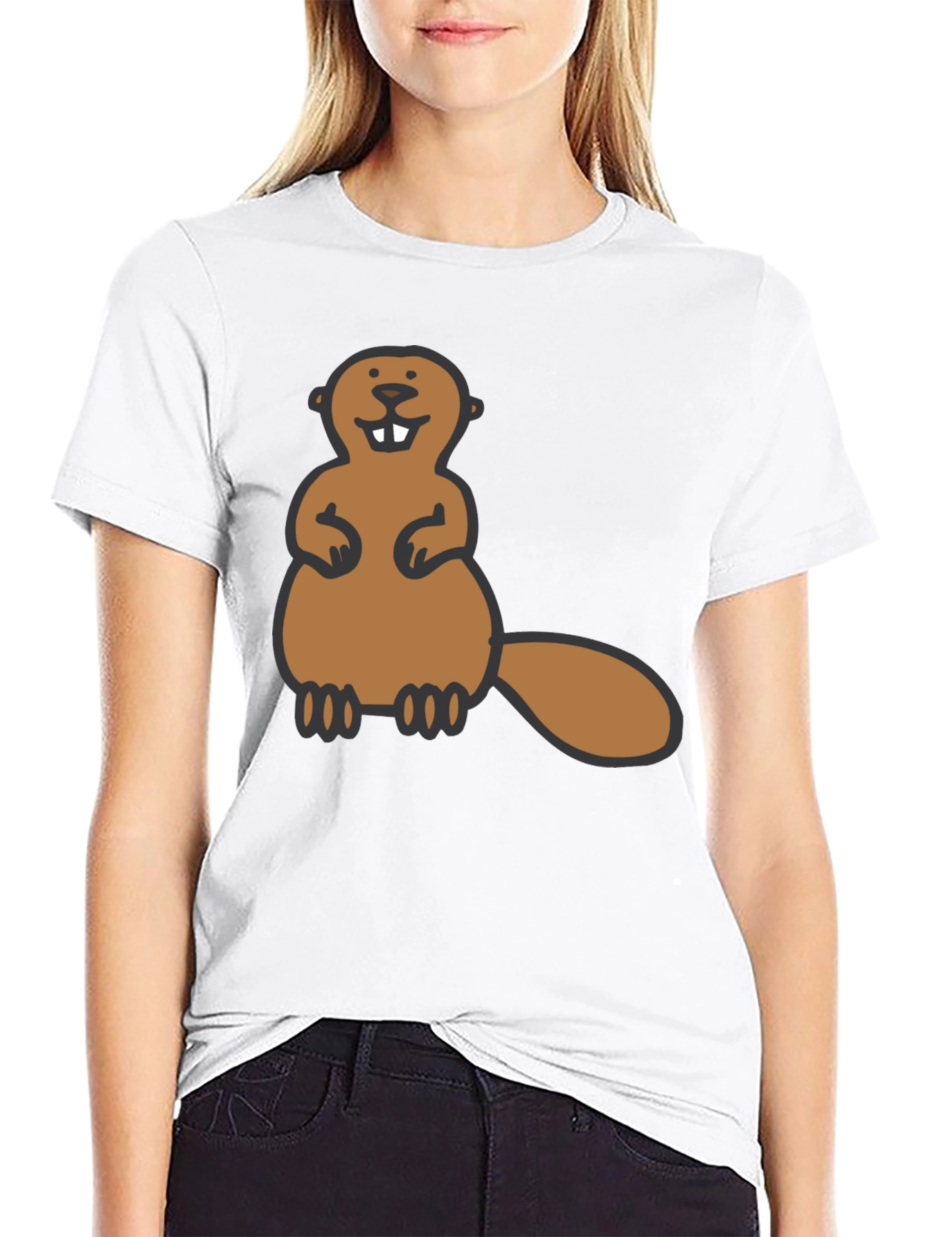 Beaver Graphic Black Tee