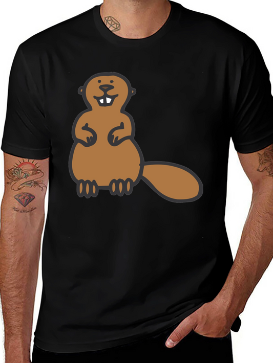 Beaver Graphic Black Tee