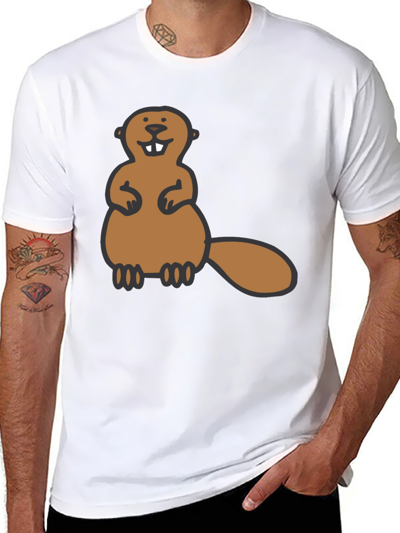 Beaver Graphic Black Tee