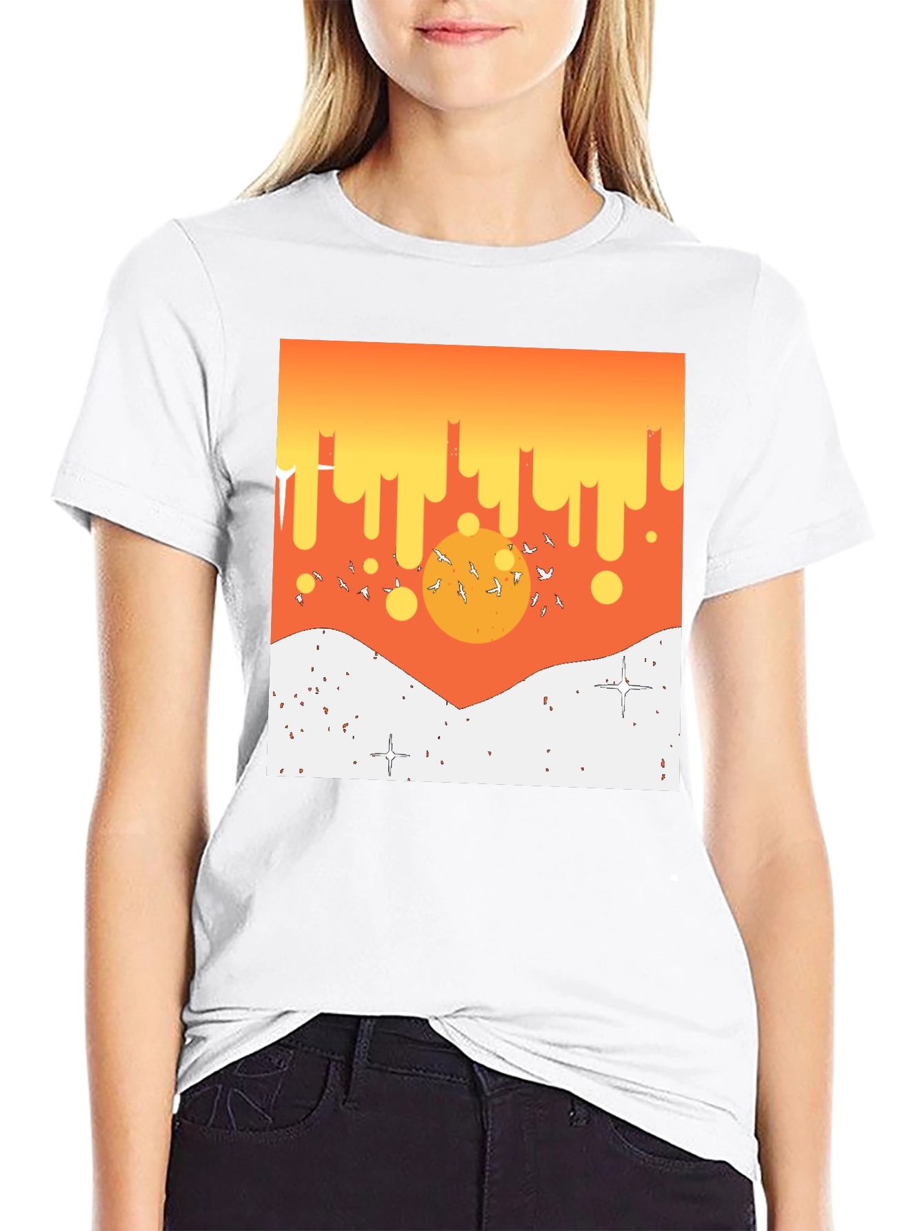 Sunset Scene Graphic Print T-Shirt