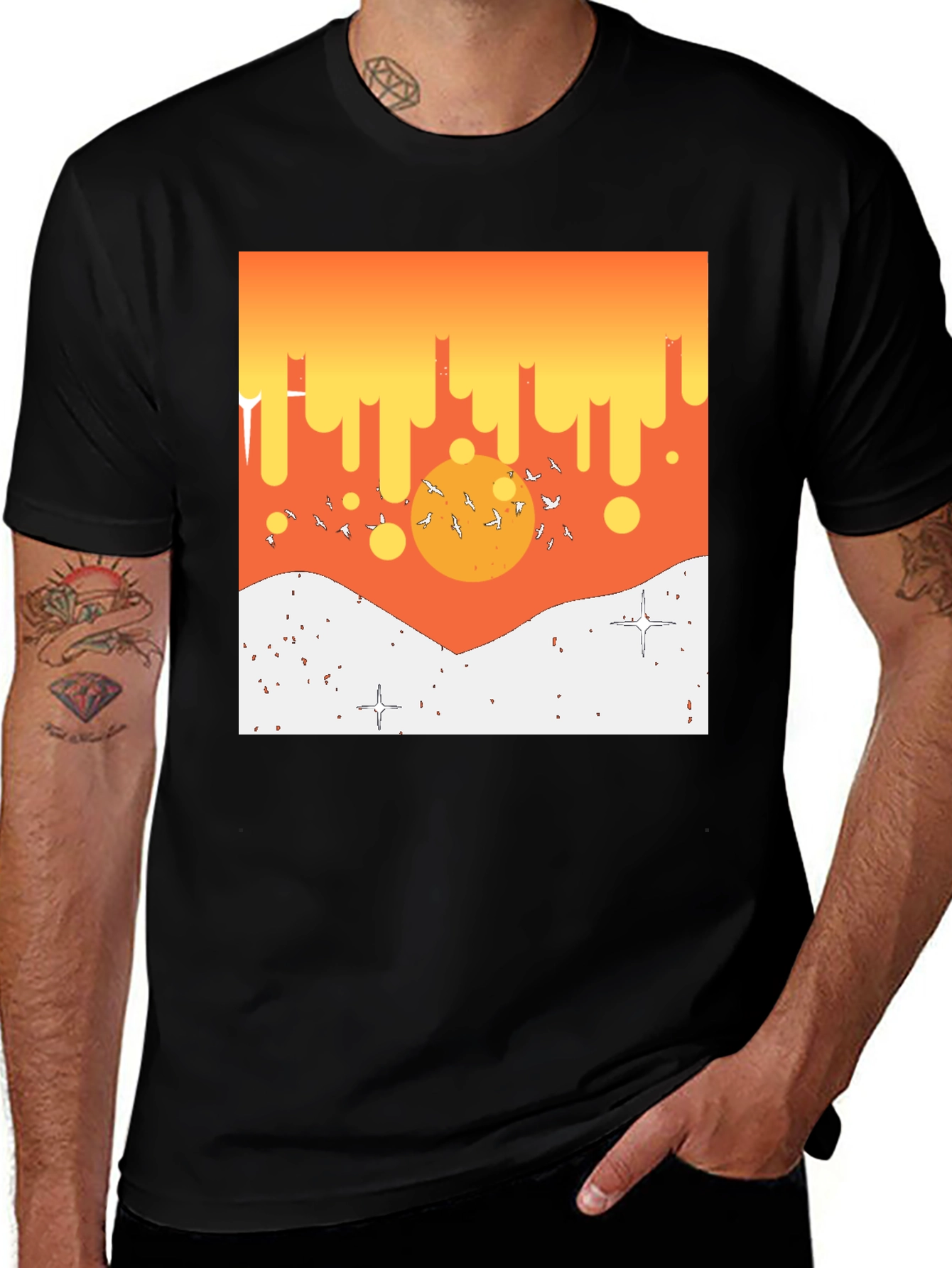 Sunset Scene Graphic Print T-Shirt