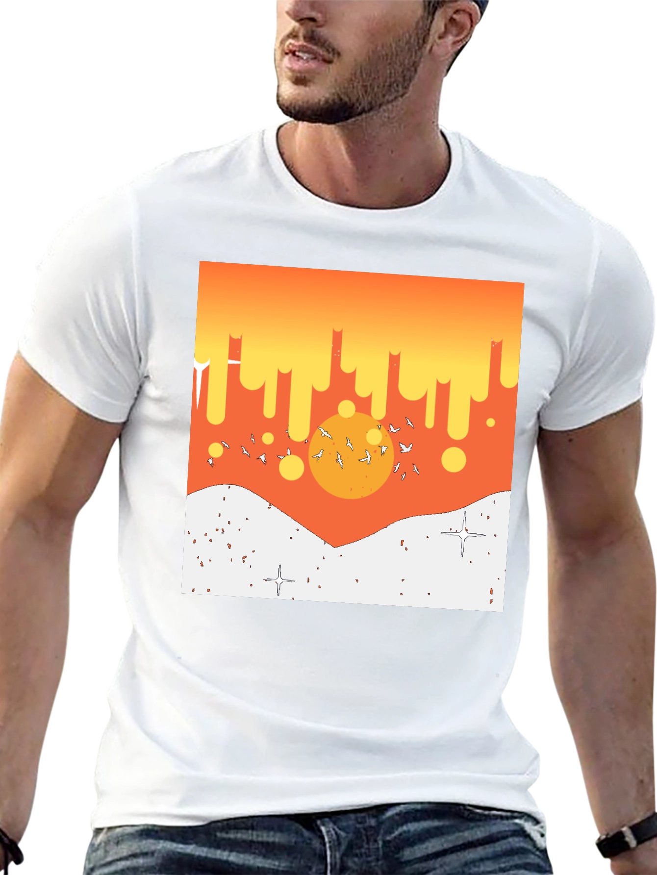 Sunset Scene Graphic Print T-Shirt
