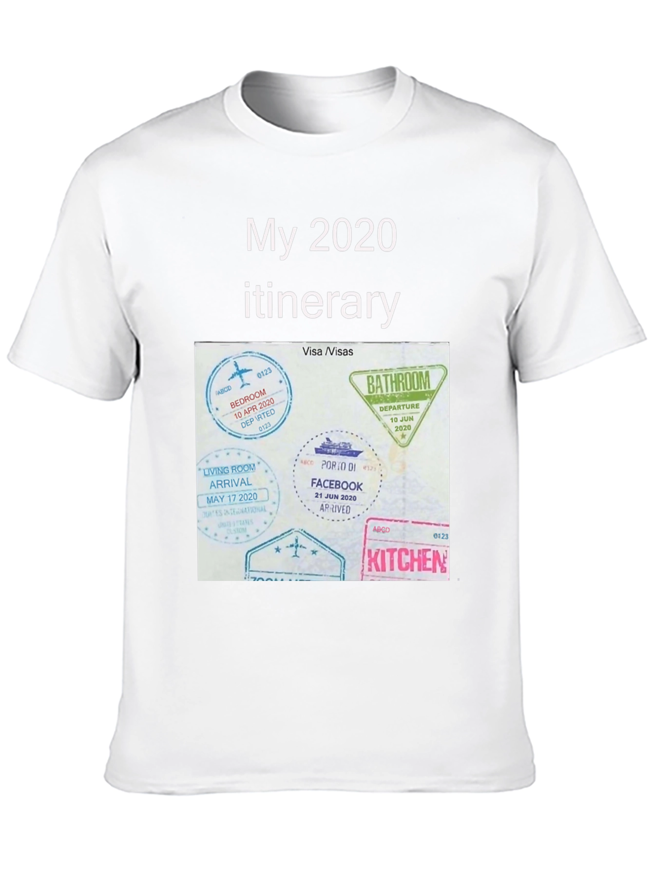 2020 Quarantine Travel T-Shirt - Funny Itinerary Tee