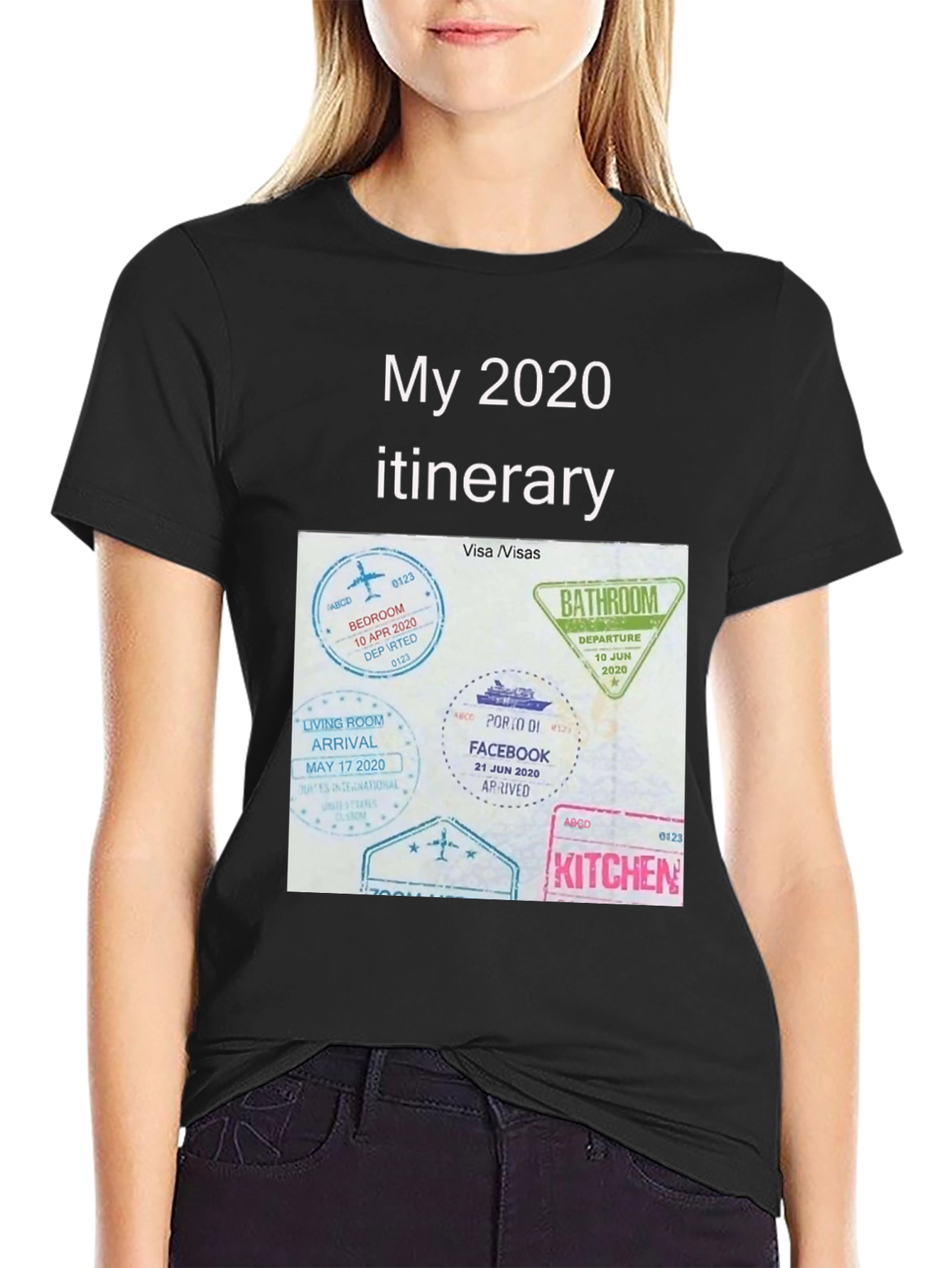 2020 Quarantine Travel T-Shirt - Funny Itinerary Tee