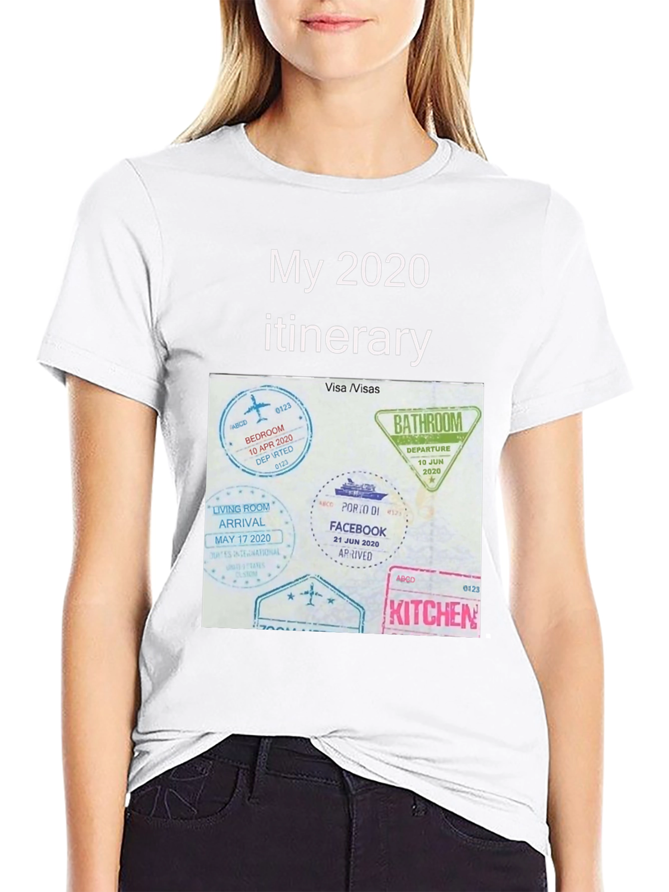 2020 Quarantine Travel T-Shirt - Funny Itinerary Tee