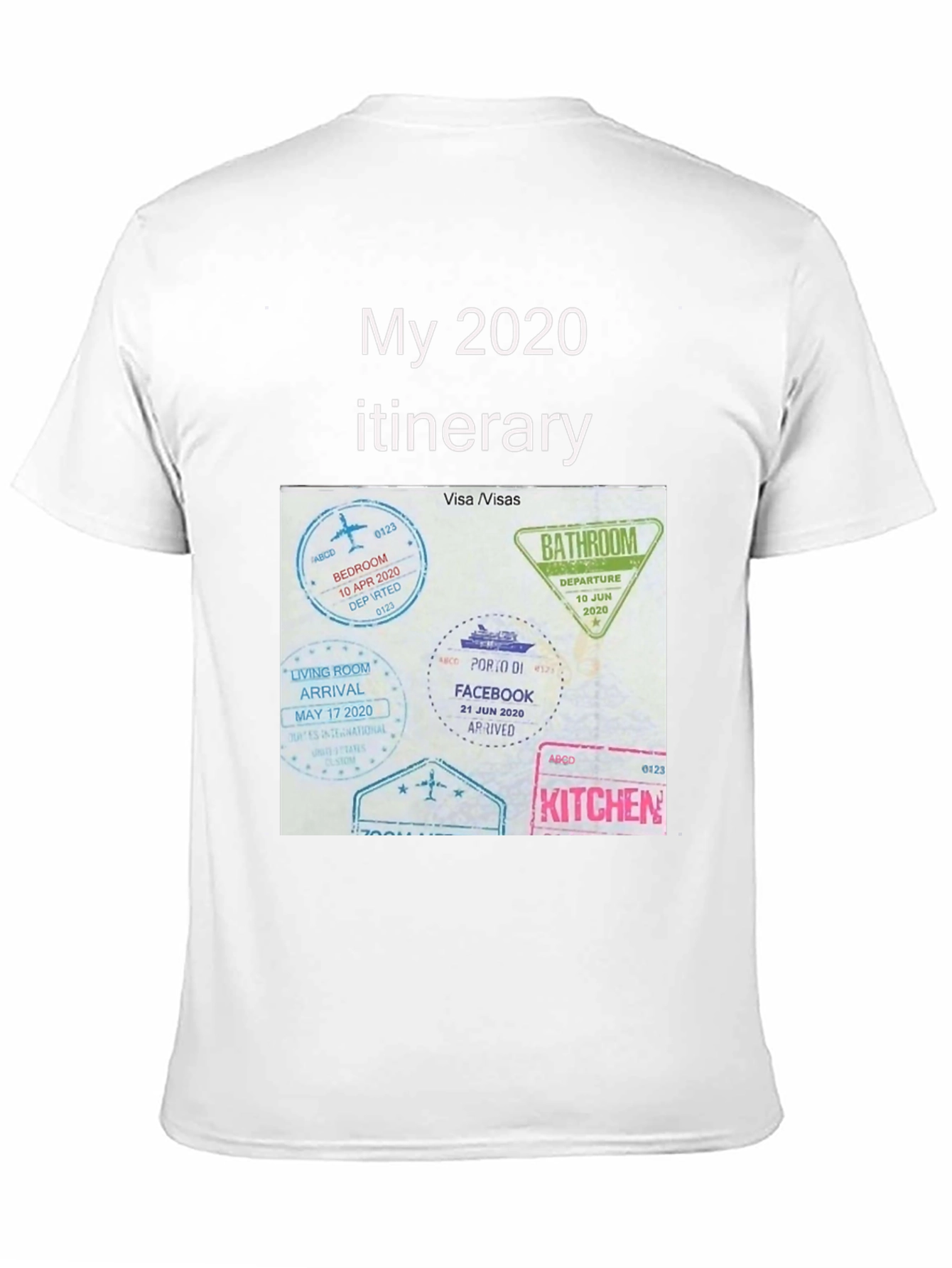 2020 Quarantine Travel T-Shirt - Funny Itinerary Tee