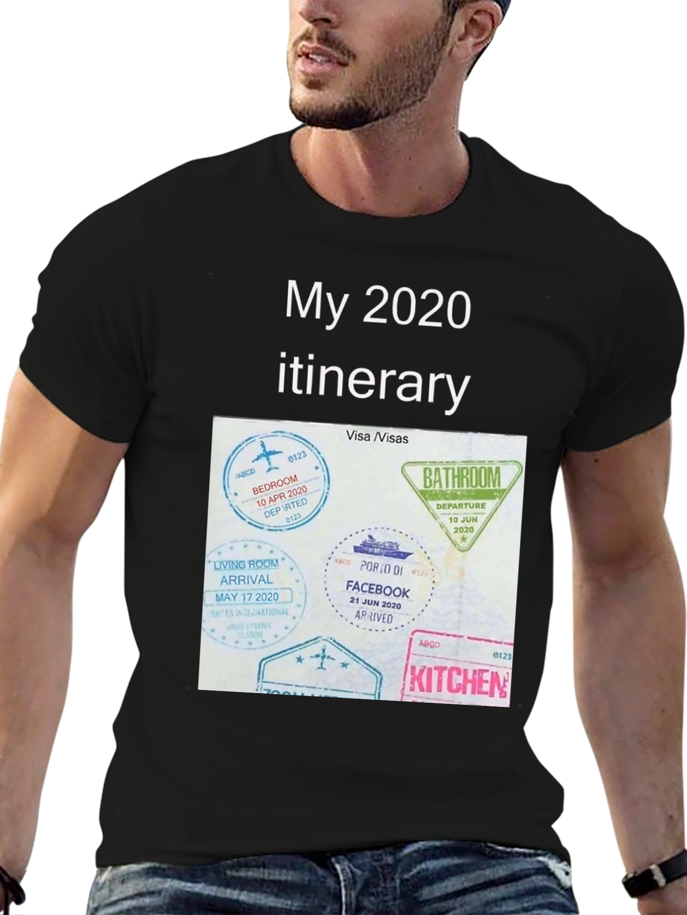 2020 Quarantine Travel T-Shirt - Funny Itinerary Tee