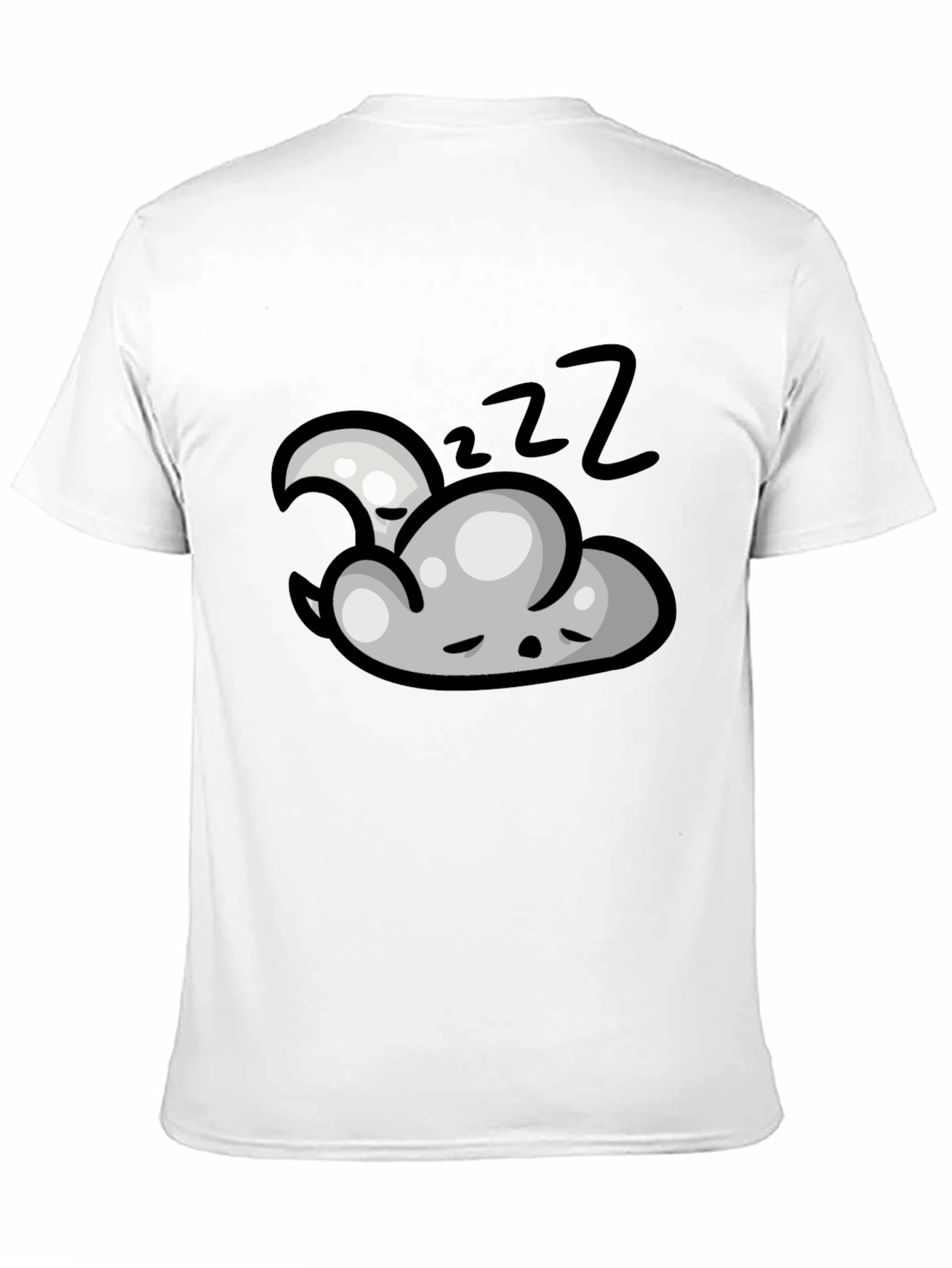Dreamy Sleep Cloud Graphic Tee - Black Cotton T-Shirt