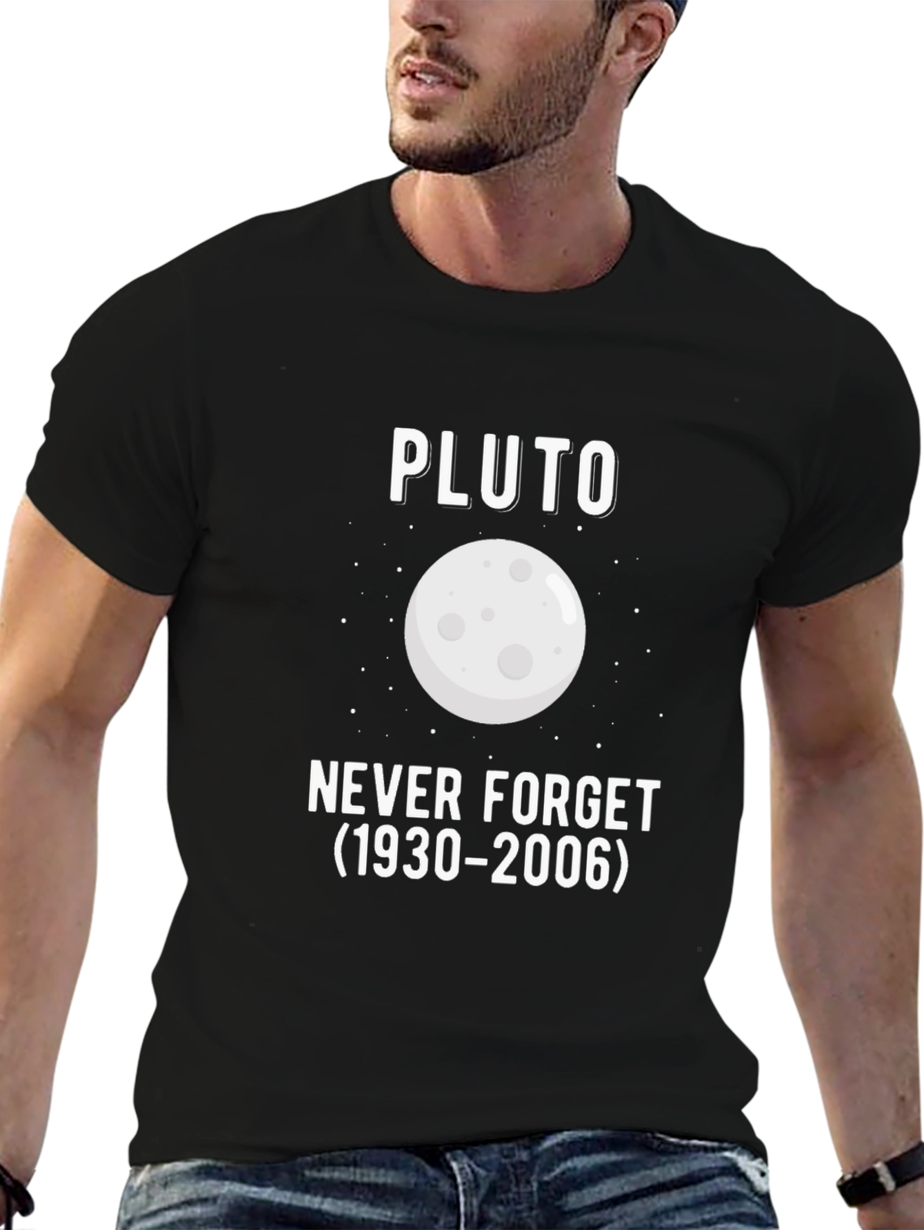 Pluto Never Forget Black T-Shirt