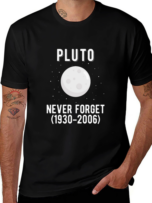 Pluto Never Forget Black T-Shirt