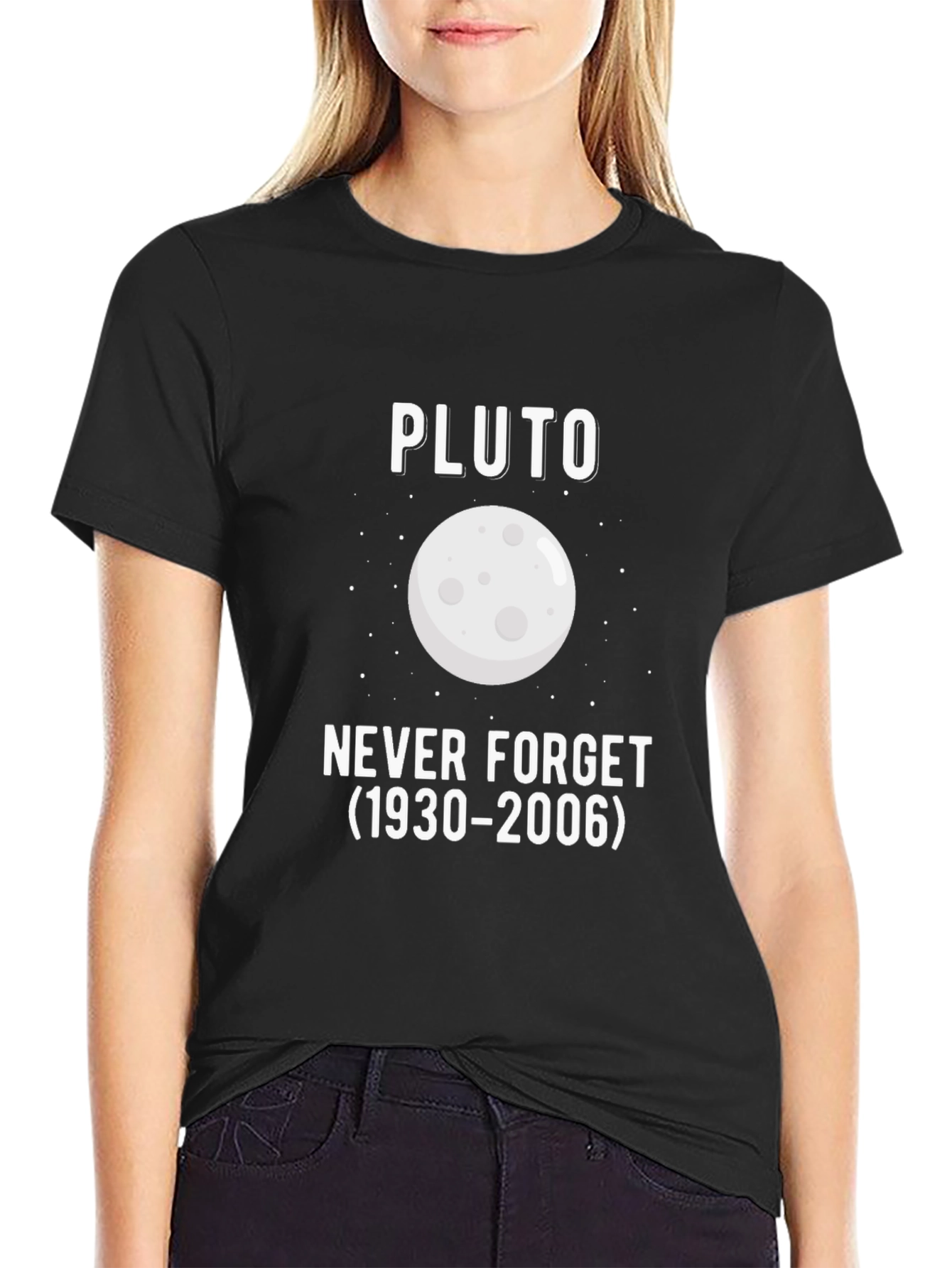 Pluto Never Forget Black T-Shirt