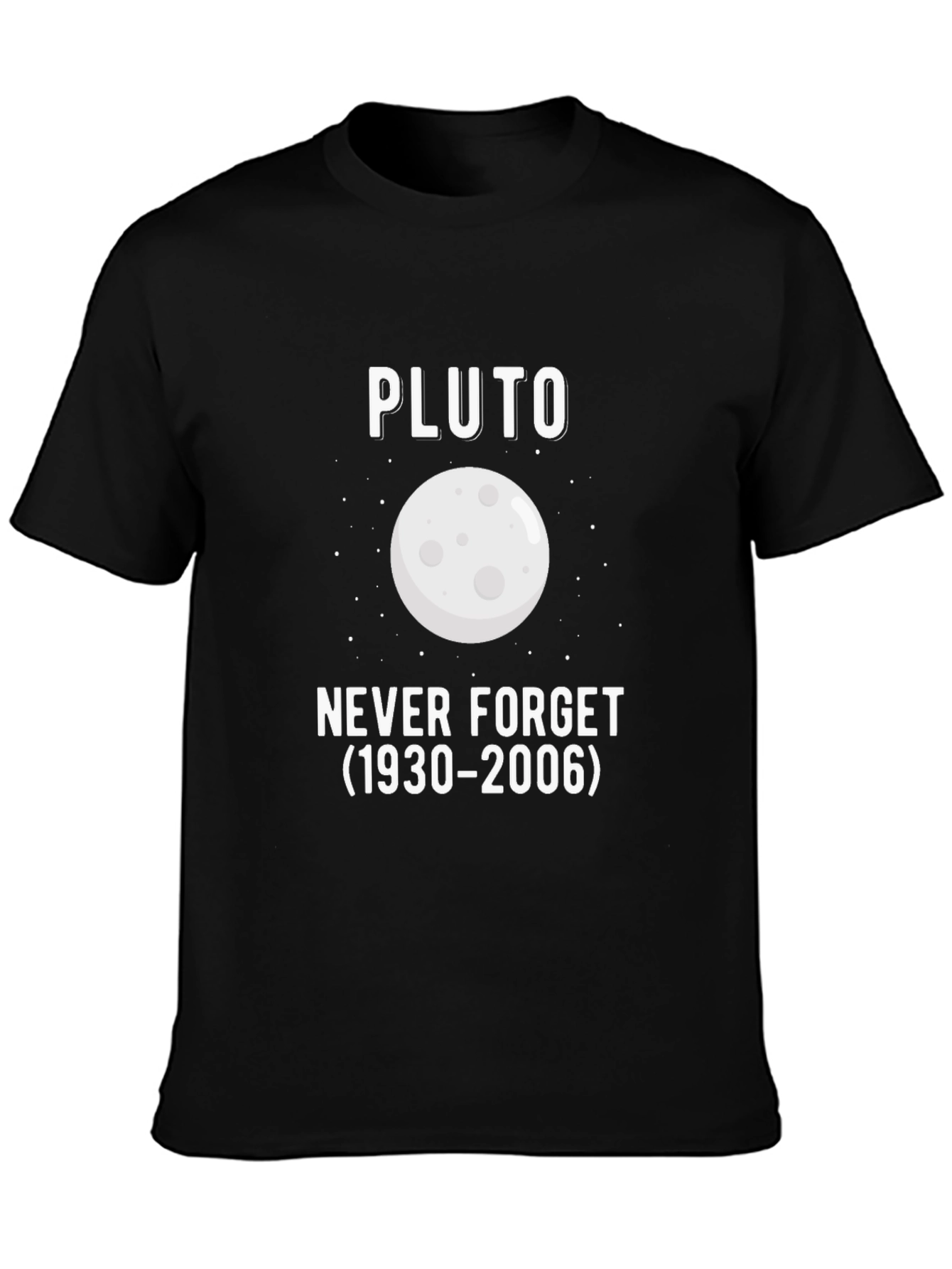 Pluto Never Forget Black T-Shirt