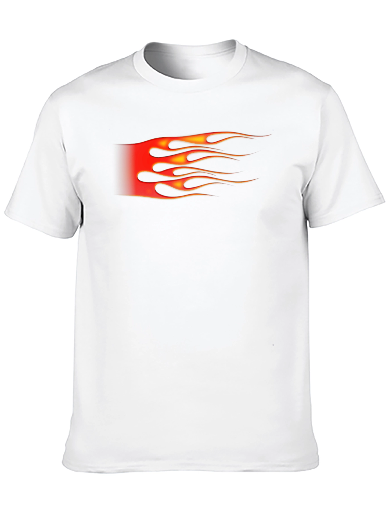 Flame Graphic Black T-Shirt for Men