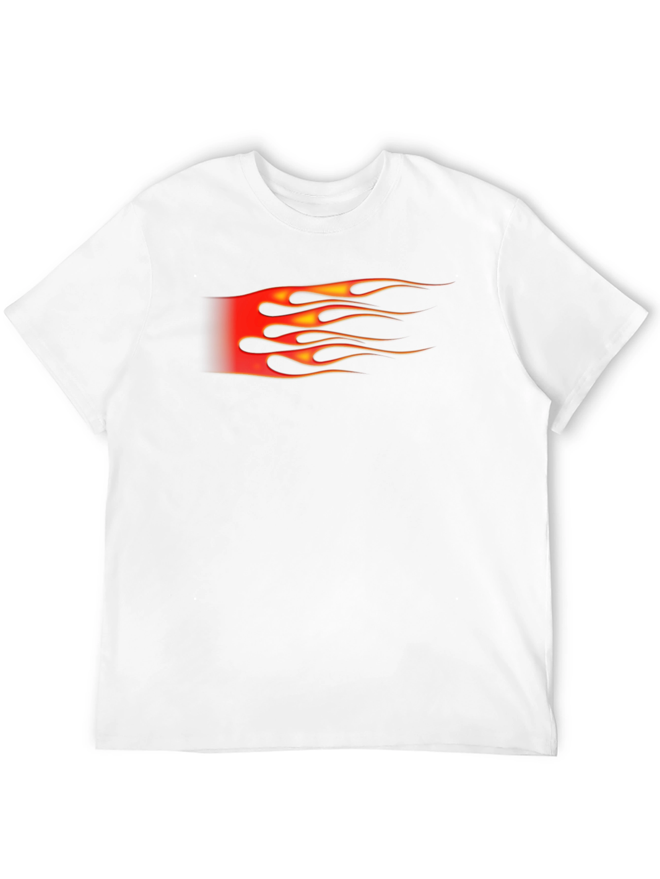 Flame Graphic Black T-Shirt for Men