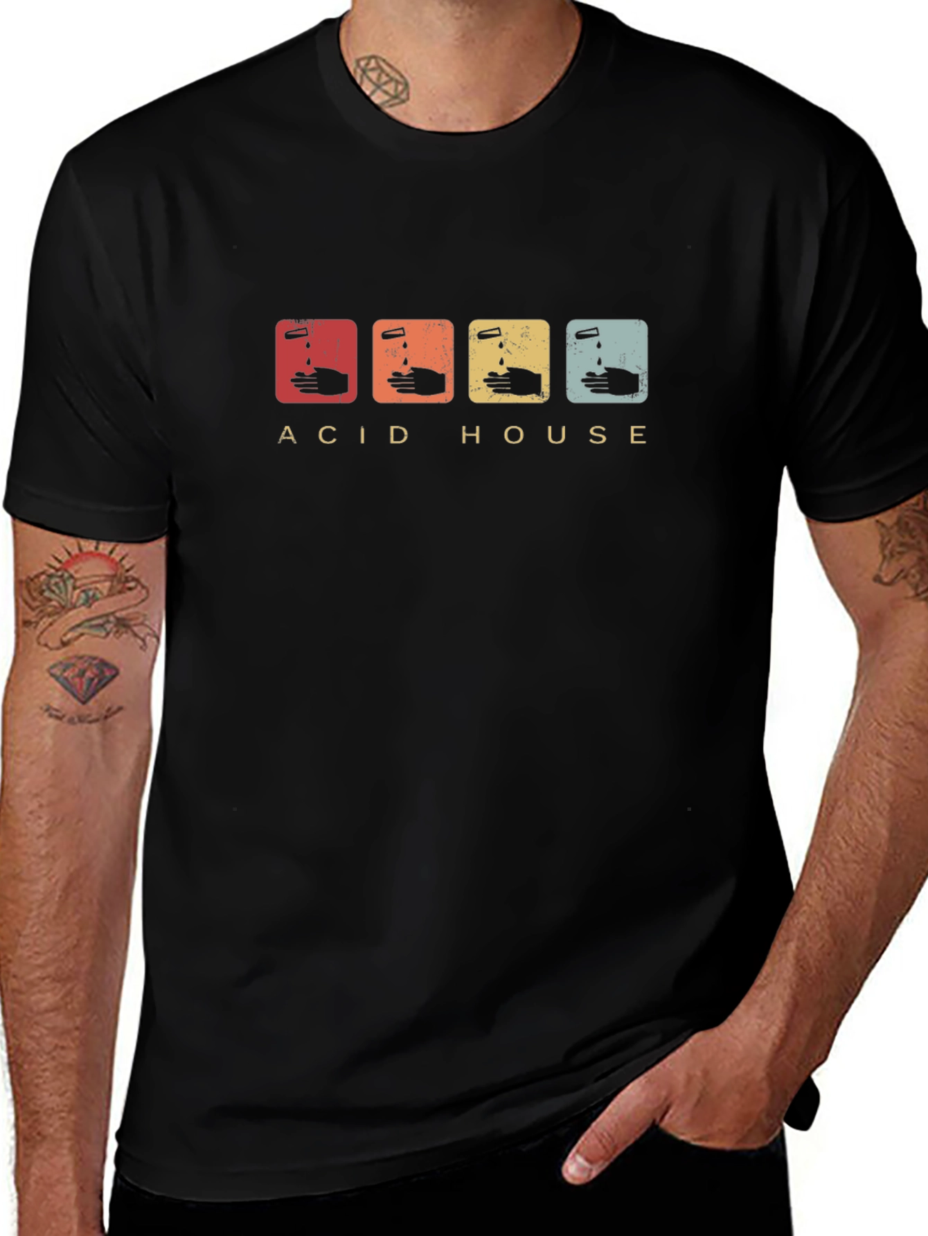 Acid House Graphic Tee - Retro Style