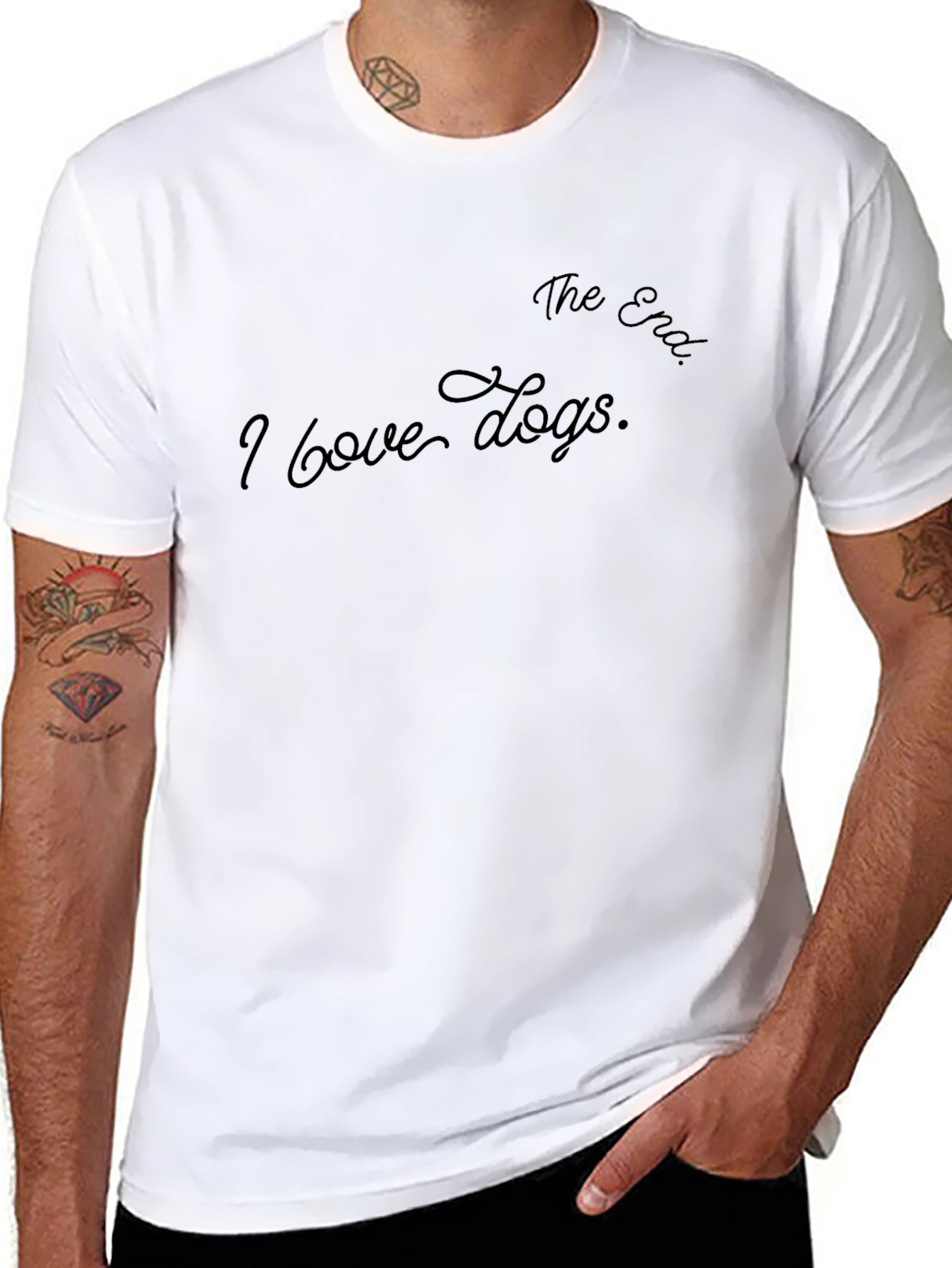I Love Dogs Black Graphic Tee
