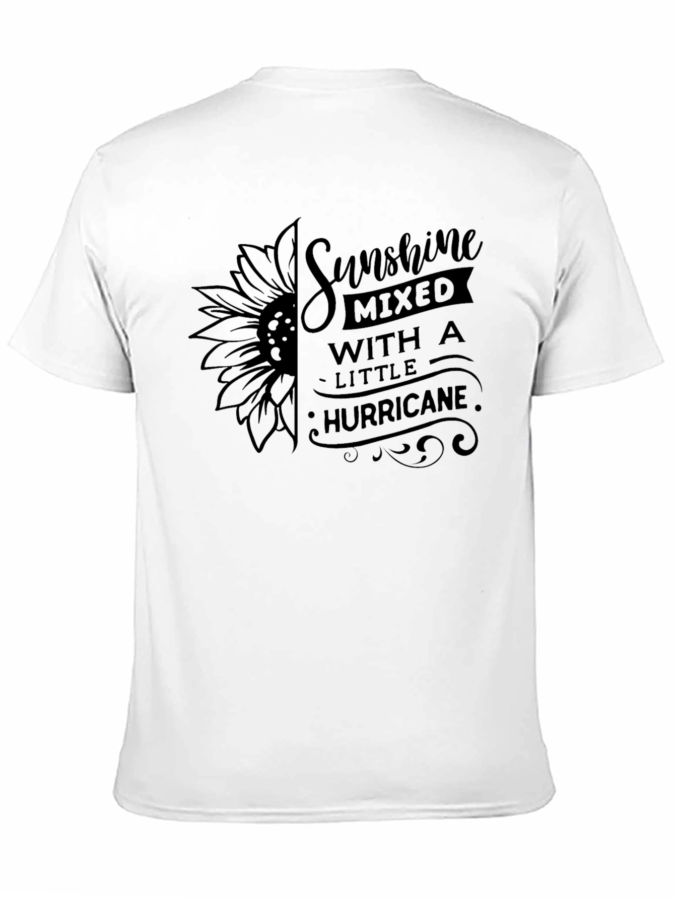 Sunshine Mixed With A Little Hurricane Black Tee