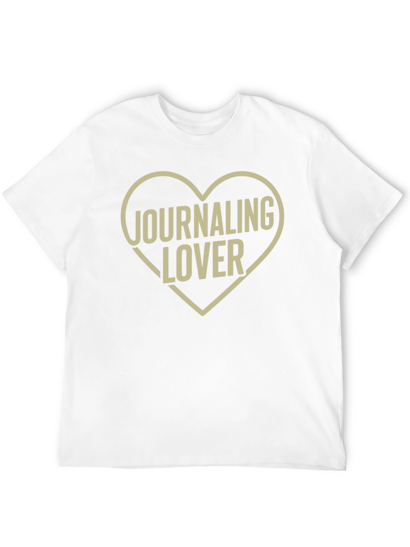 Journaling Lover Heart T-Shirt - Black Cotton Tee