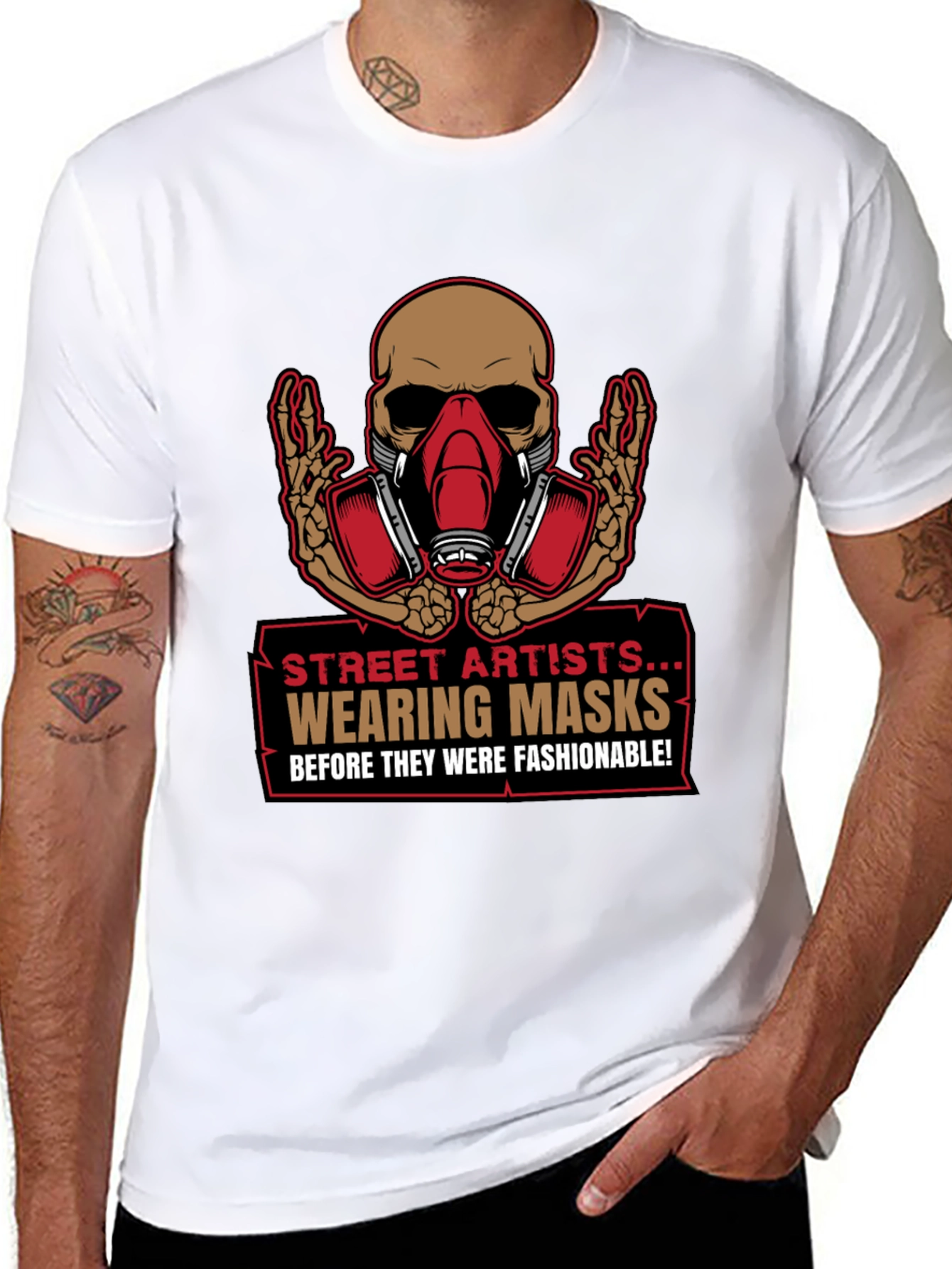 Street Artist Mask T-Shirt - Edgy Graphic Tee
