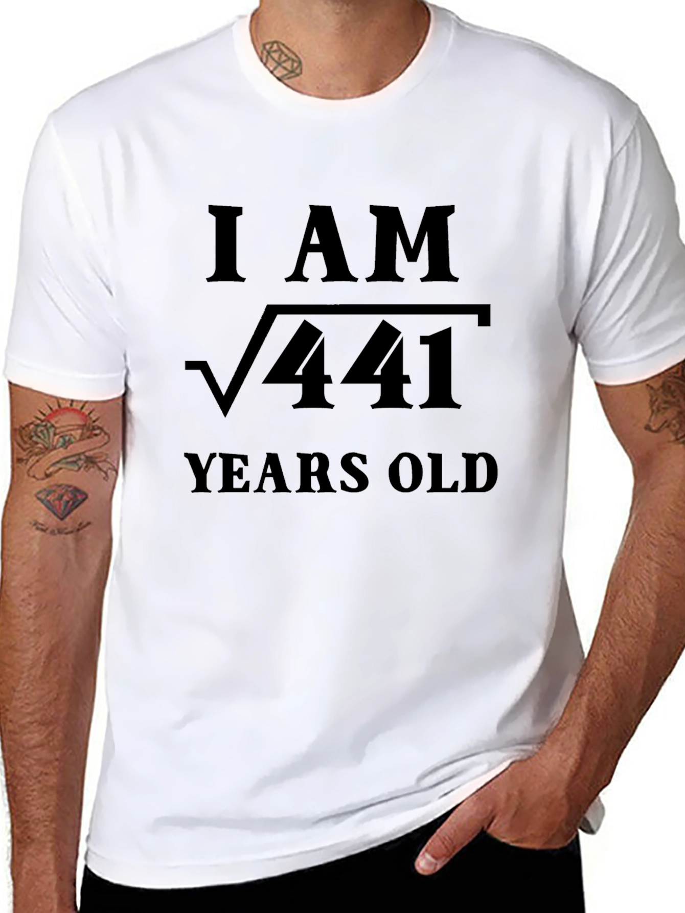 Funny Math Birthday T-Shirt - I AM √441